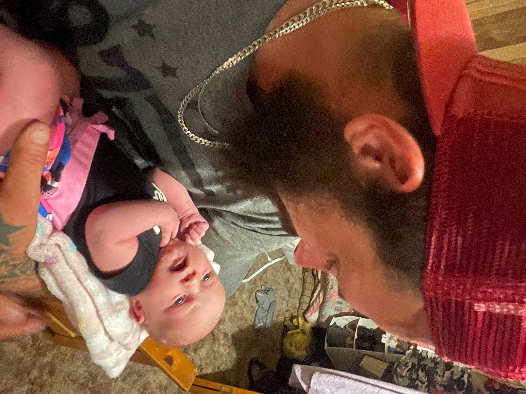 Loralyn is registered to the contest to win money with this photo: baby, beard, cap, event, eyewear, flesh, fun, happy, hat, headgear, jewellery, mouth, nail, necklace, organ, people, person, personal_protective_equipment, sunglasses, toddler