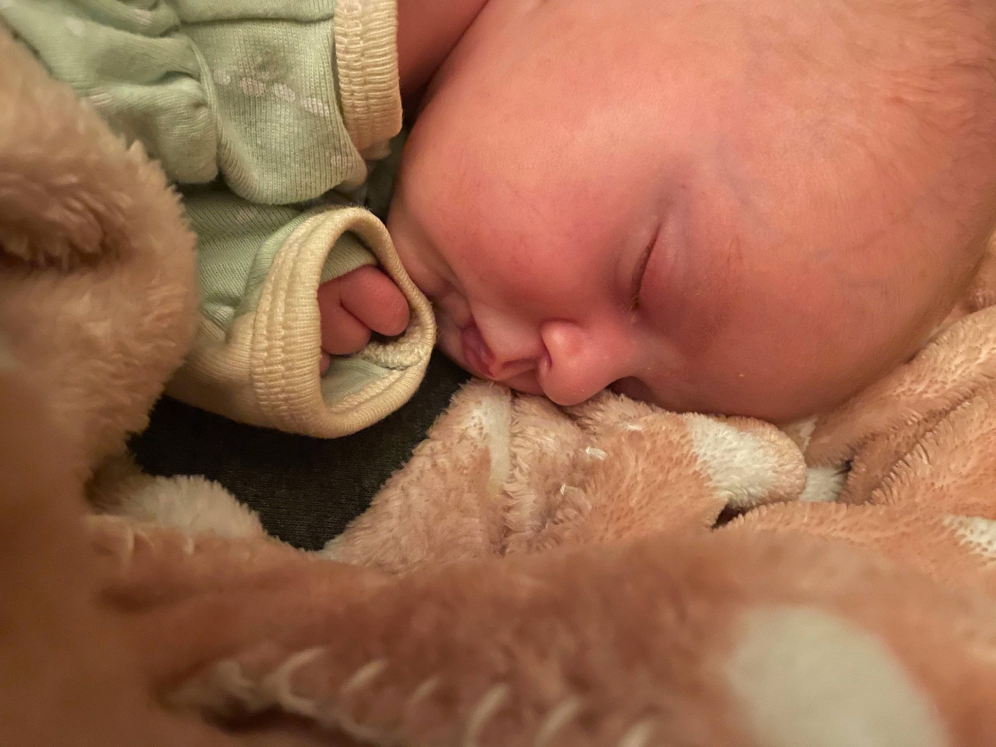 Loralyn is registered to the contest to win money with this photo: baby, baby_sleeping, bedtime, cheek, child, comfort, eye, eyelash, fur, gesture, linens, mammal, nail, nap, nose, person, skin, thumb, toddler, wool