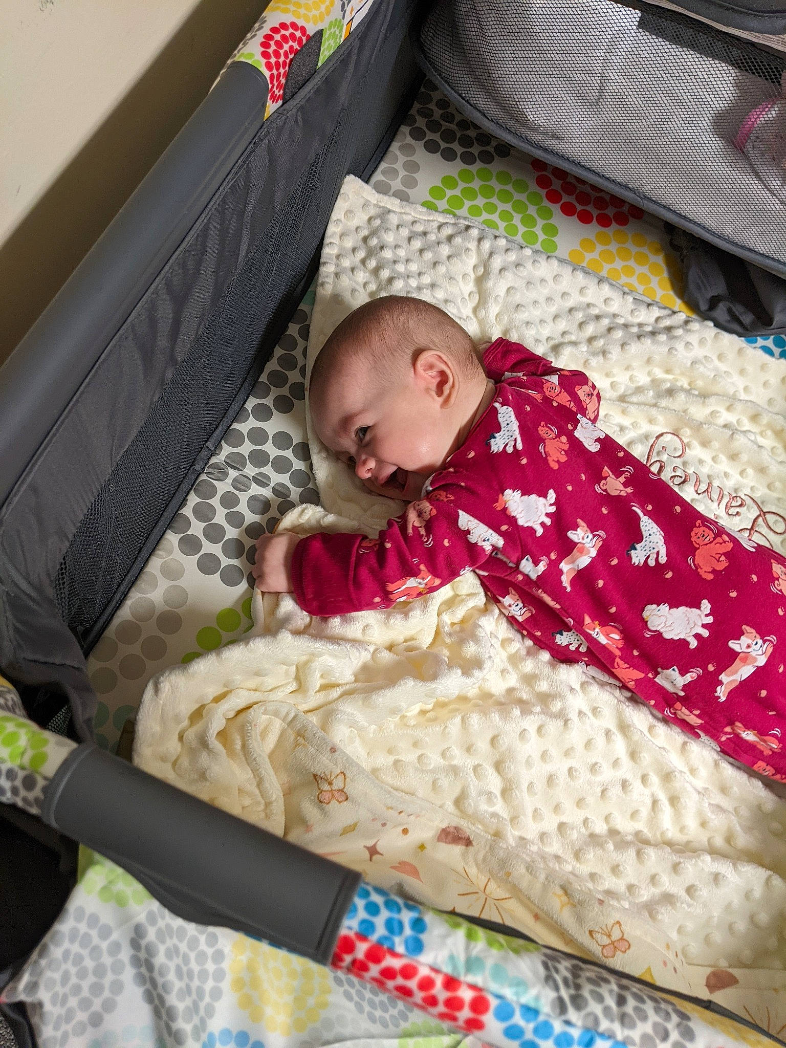 Lainey joined the competition — help win amazing prizes! baby, baby_products, baby_safety, baby_toddler_clothing, bedding, bedtime, blanket, child, comfort, cradle, infant_bed, linens, nap, pattern, person, room, sitting, sleep, toddler