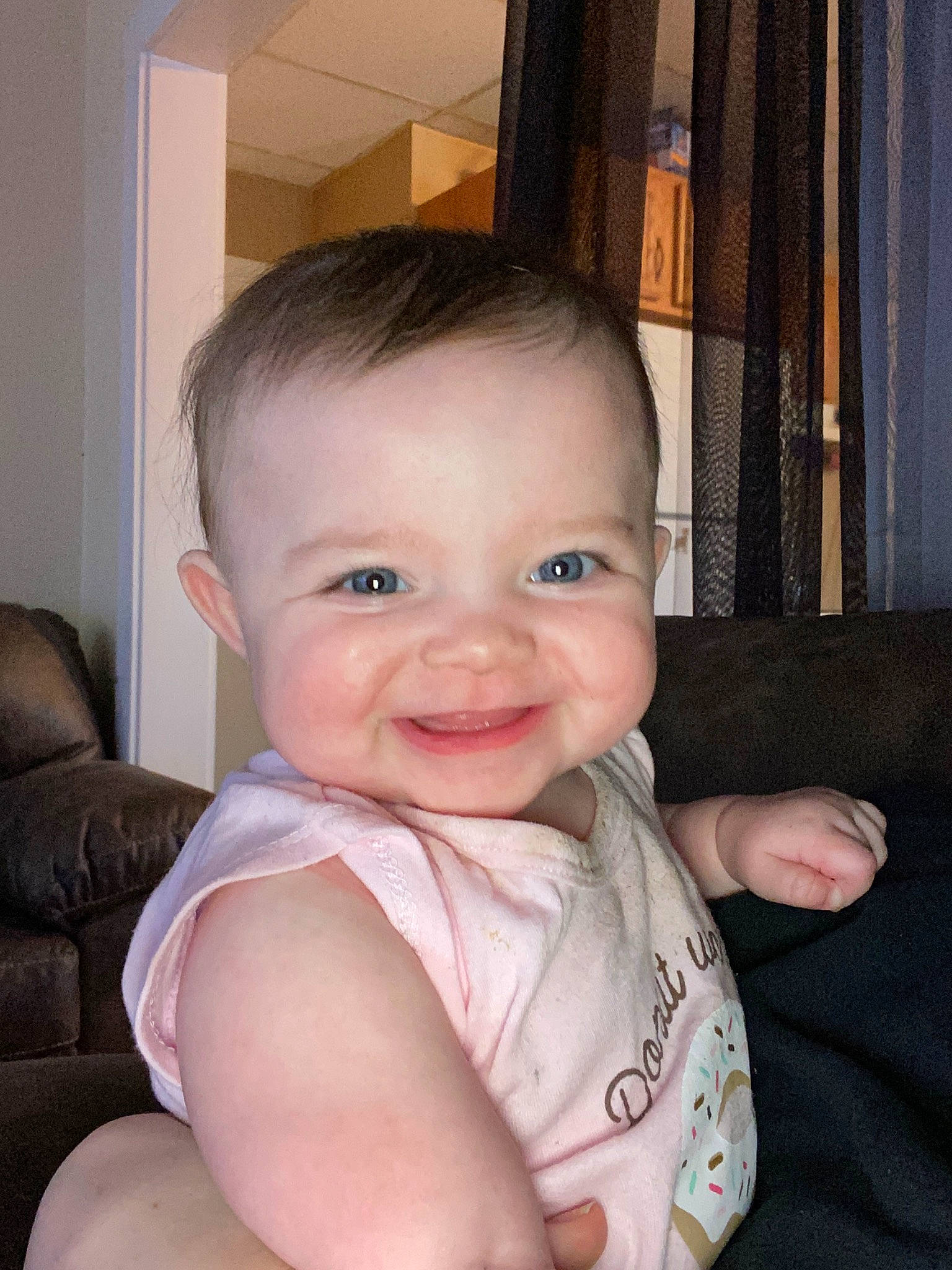 Mariyah joined the competition — help win amazing prizes! baby, cheek, child, chin, ear, eye, face, facial_expression, forehead, head, iris, joy, lip, mouth, nose, person, sitting, skin, smile, toddler