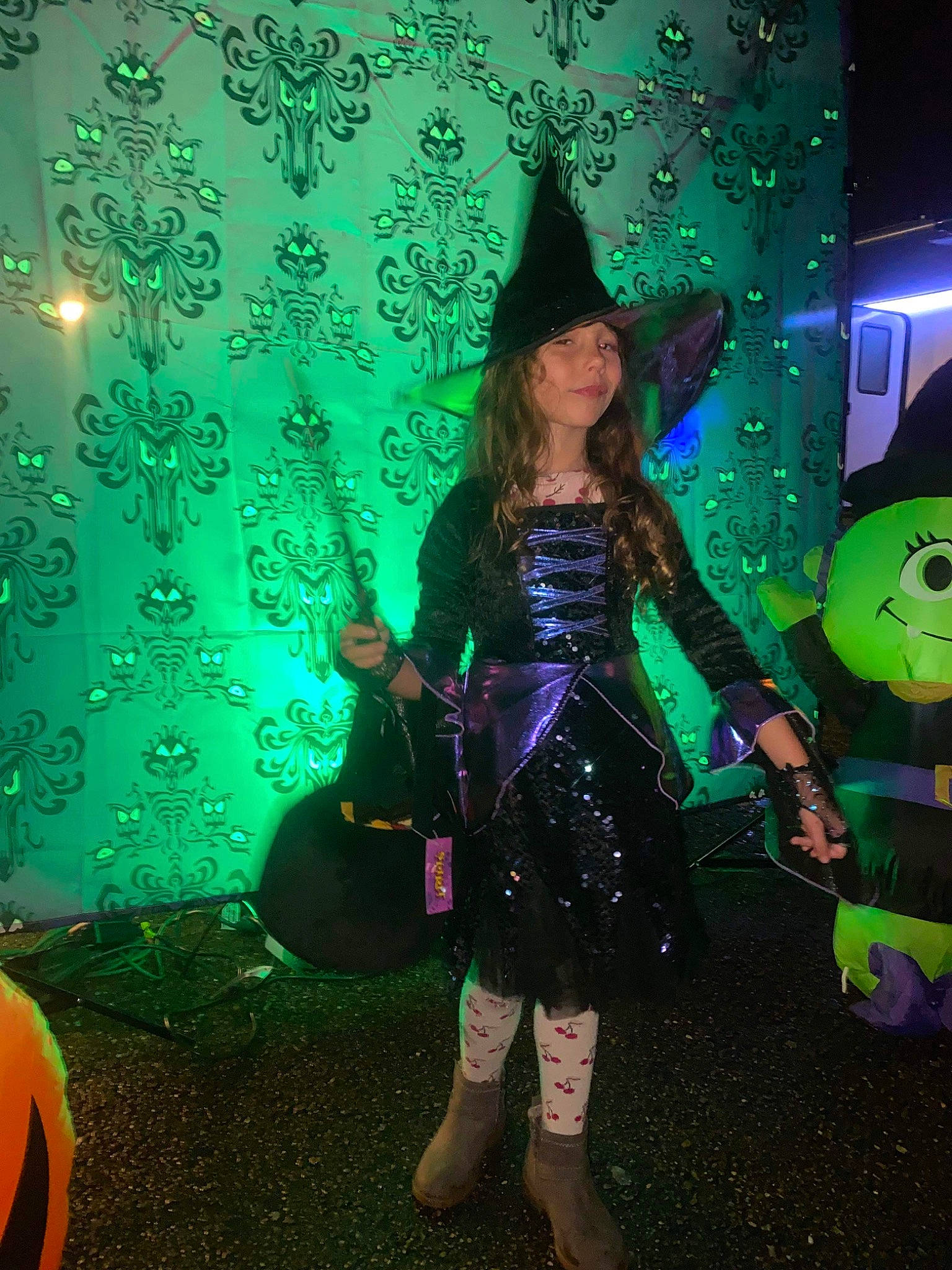 Crriy is registered to the contest to win money with this photo: art, boot, costume, costume_hat, darkness, entertainment, event, fictional_character, fun, green, hat, headwear, holiday, magenta, person, plant, purple, smile, sun_hat, tree