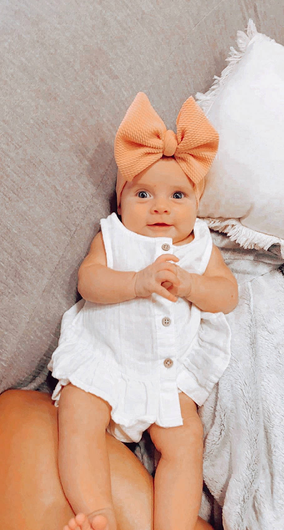 Everly joined the competition — help win amazing prizes! baby, baby_toddler_clothing, cap, child, comfort, dress, embellishment, eye, face, facial_expression, fashion, happy, head, headgear, headwear, lip, person, pink, skin, sleeve