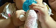 Allison is registered to the contest to win money with this photo: baby, pacifier, plush_toy, close_up, infant, hand, face, cute, soft_toy, child, young, skin, clothing, comfort, indoors, expression, holding, sleepy, baby_girl, portrait