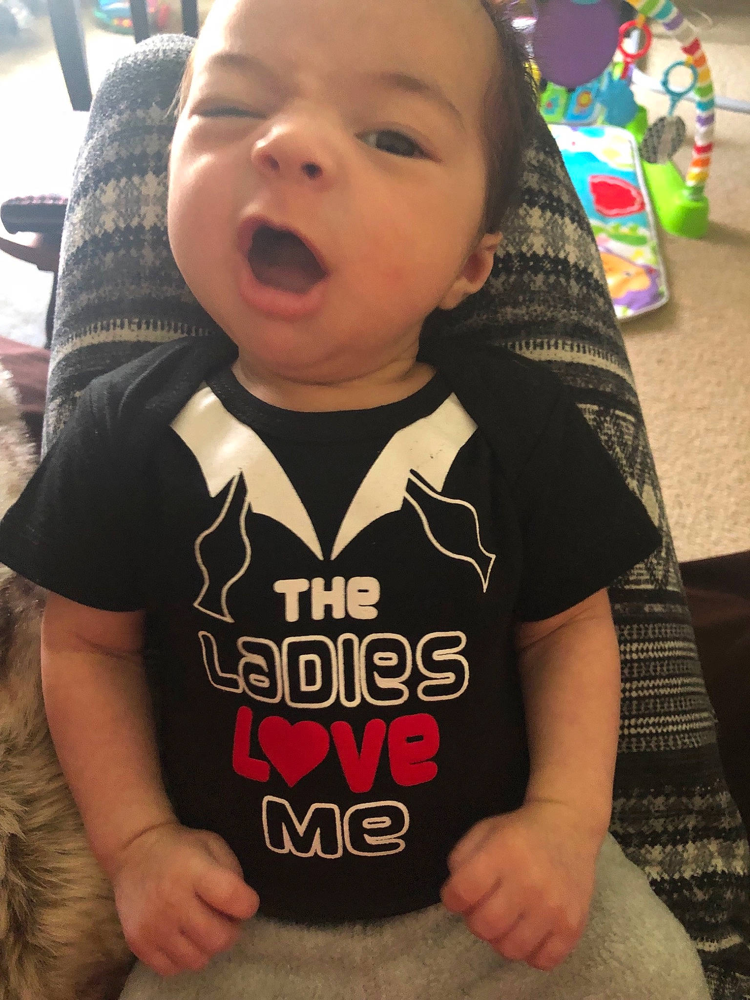 Skyler joined the competition — help win amazing prizes! baby, baby_toddler_clothing, cheek, child, chin, cool, face, head, lip, mouth, neck, person, skin, sleeve, smile, t_shirt, toddler, top