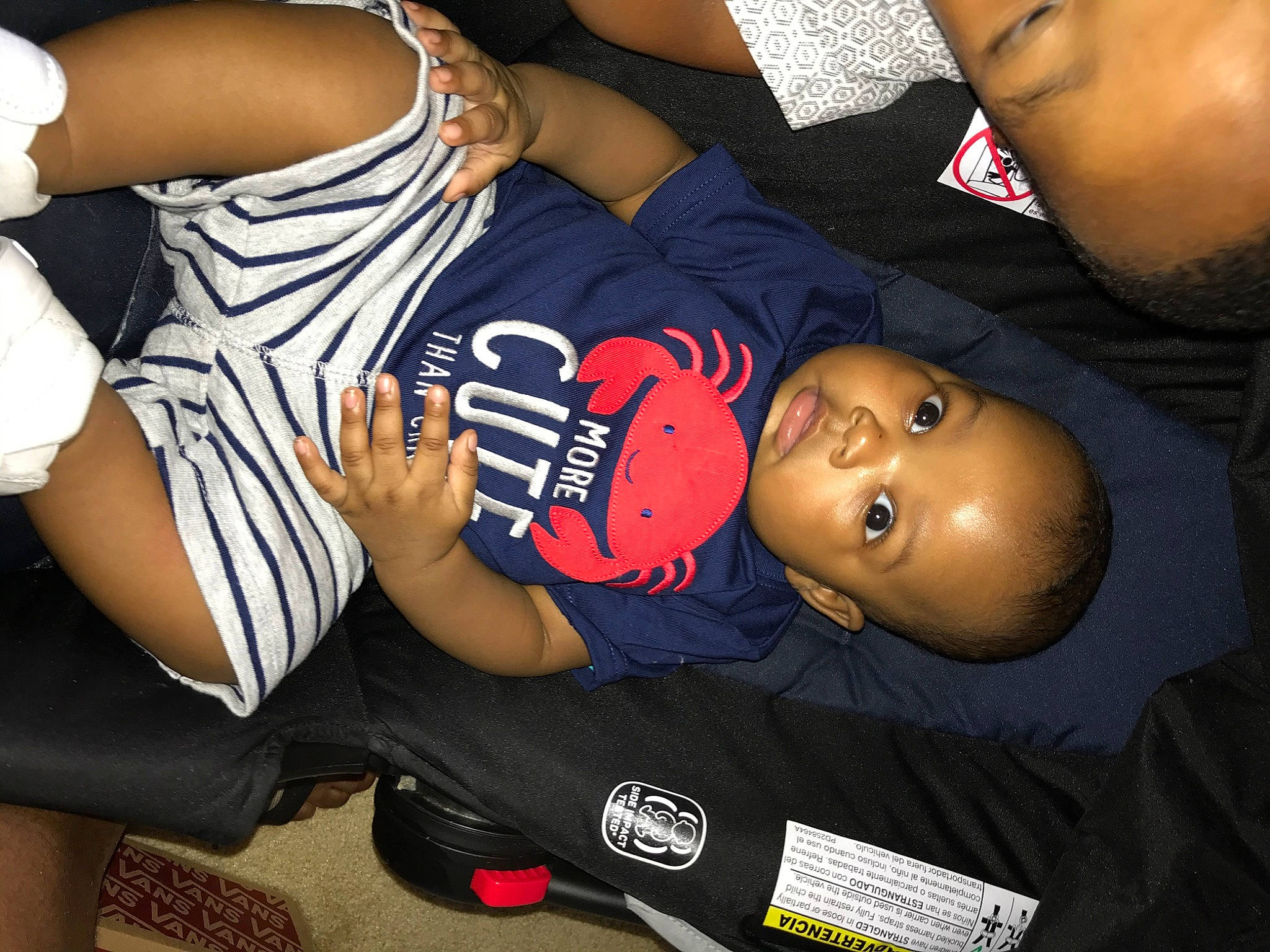 Tymir joined the competition — help win amazing prizes! baby, baby_toddler_clothing, bracelet, cheek, person, sock