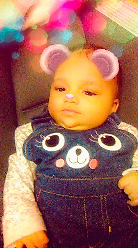 Miliah is registered to the contest to win money with this photo: baby, cheek, child, ear, head, person, pink, toddler