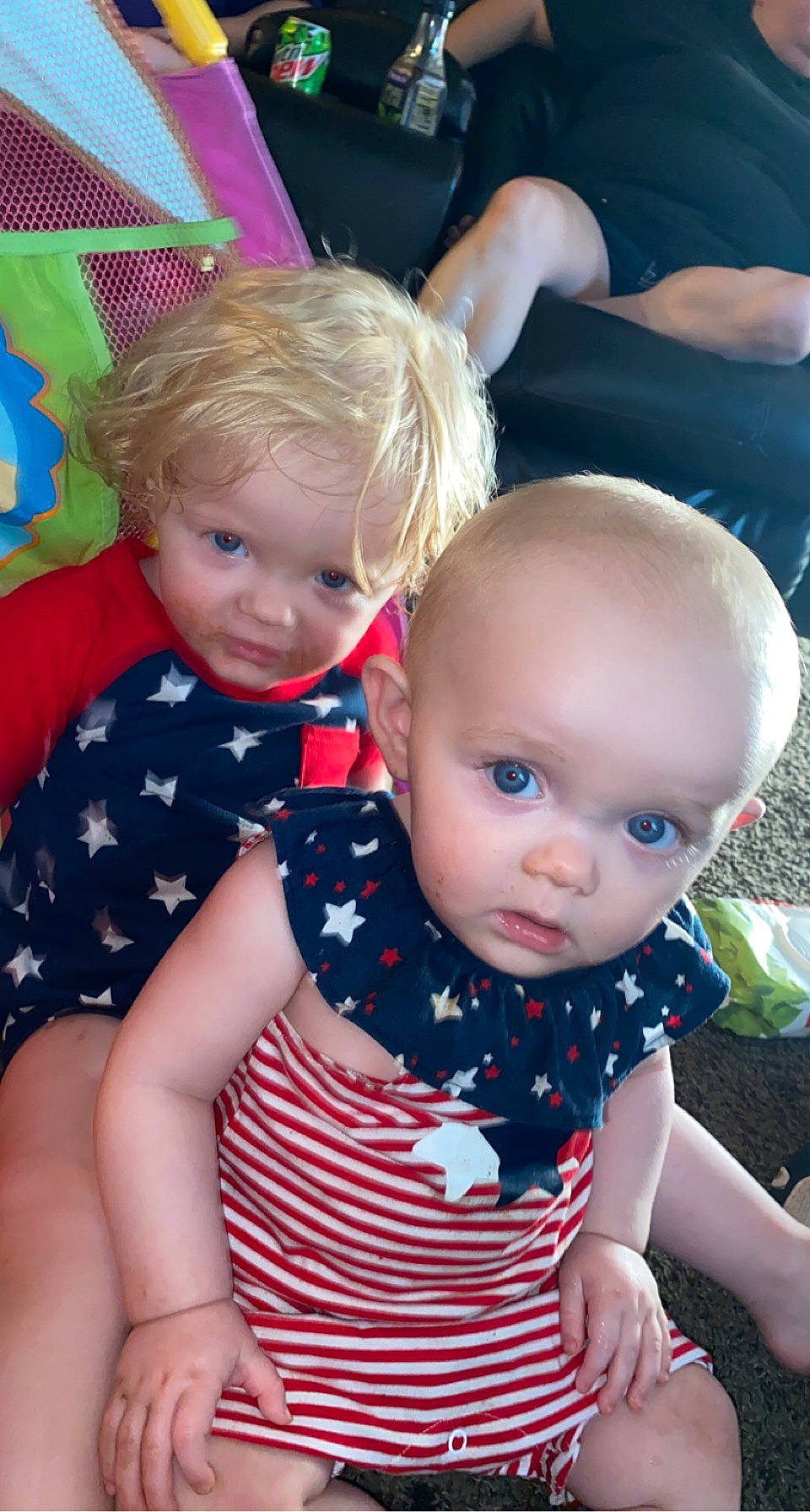 Grayson joined the competition — help win amazing prizes! arm, baby_toddler_clothing, black, blue, cheek, dress, eye, facial_expression, fun, hairstyle, happy, iris, leisure, organ, person, photograph, pink, product, red, skin