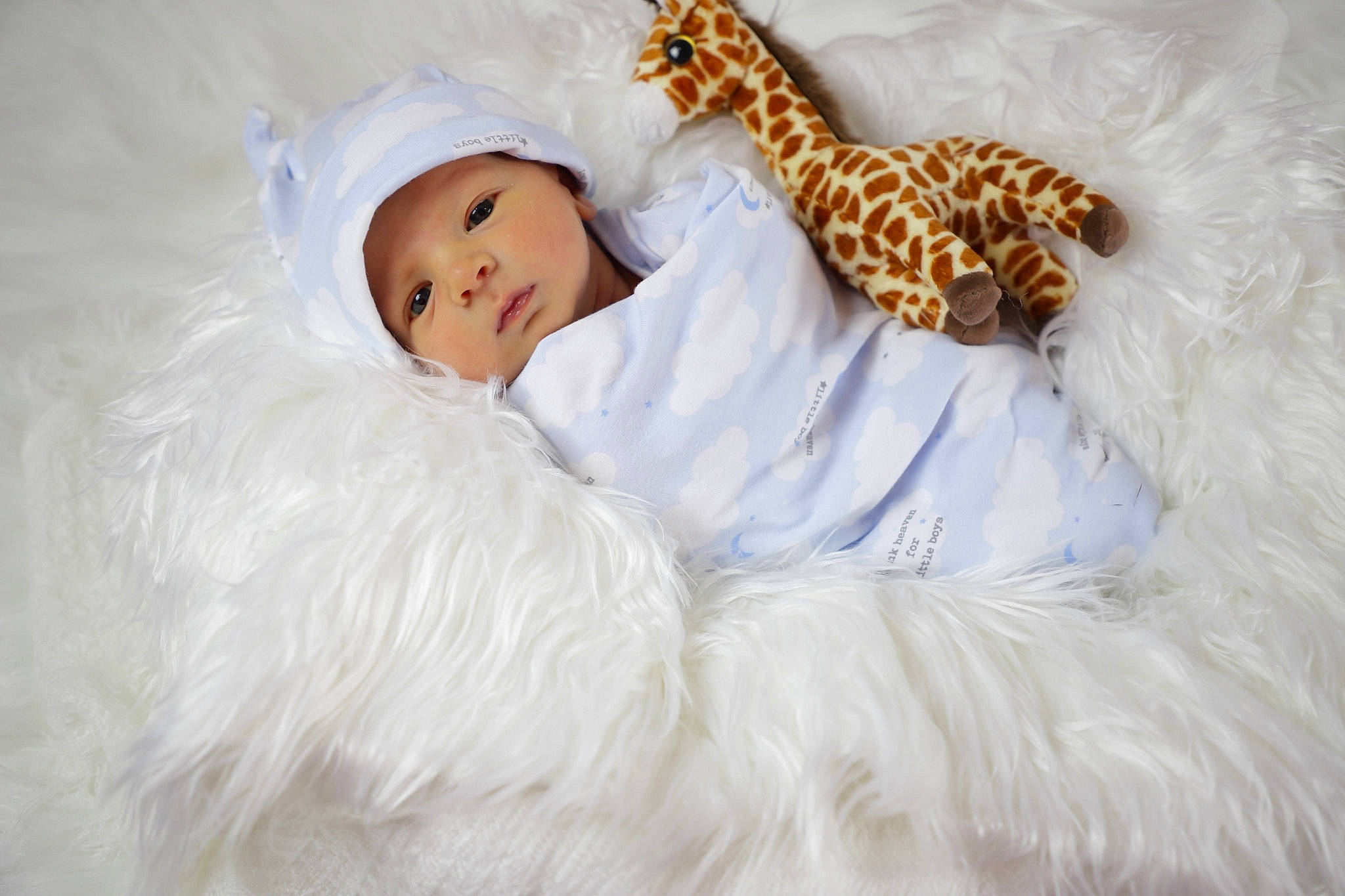 Linkin joined the competition — help win amazing prizes! baby, baby_toddler_clothing, child, costume, fur, giraffe, giraffidae, headwear, person, room, sleep, textile, toddler, white