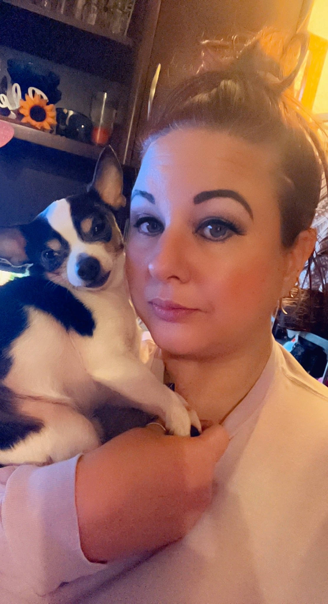 Sammy Lee Gainer joined the competition — help win amazing prizes! black_hair, carnivore, companion_dog, dog, dog_breed, ear, earrings, event, eye_liner, eyebrow, eyelash, fashion_design, felidae, flash_photography, formal_wear, fun, happy, iris, makeover, whiskers
