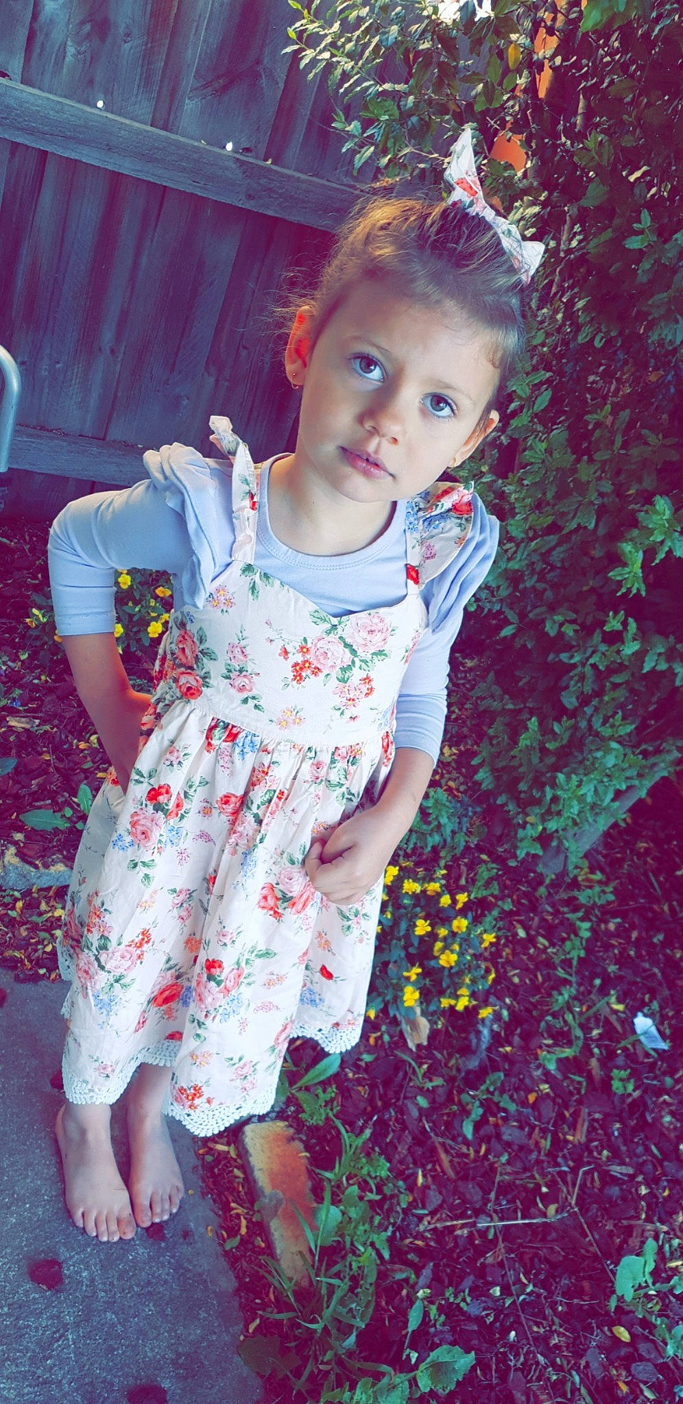 Mia joined the competition — help win amazing prizes! beauty, child, child_model, dress, person, photography, pink, plant, smile, summer, toddler