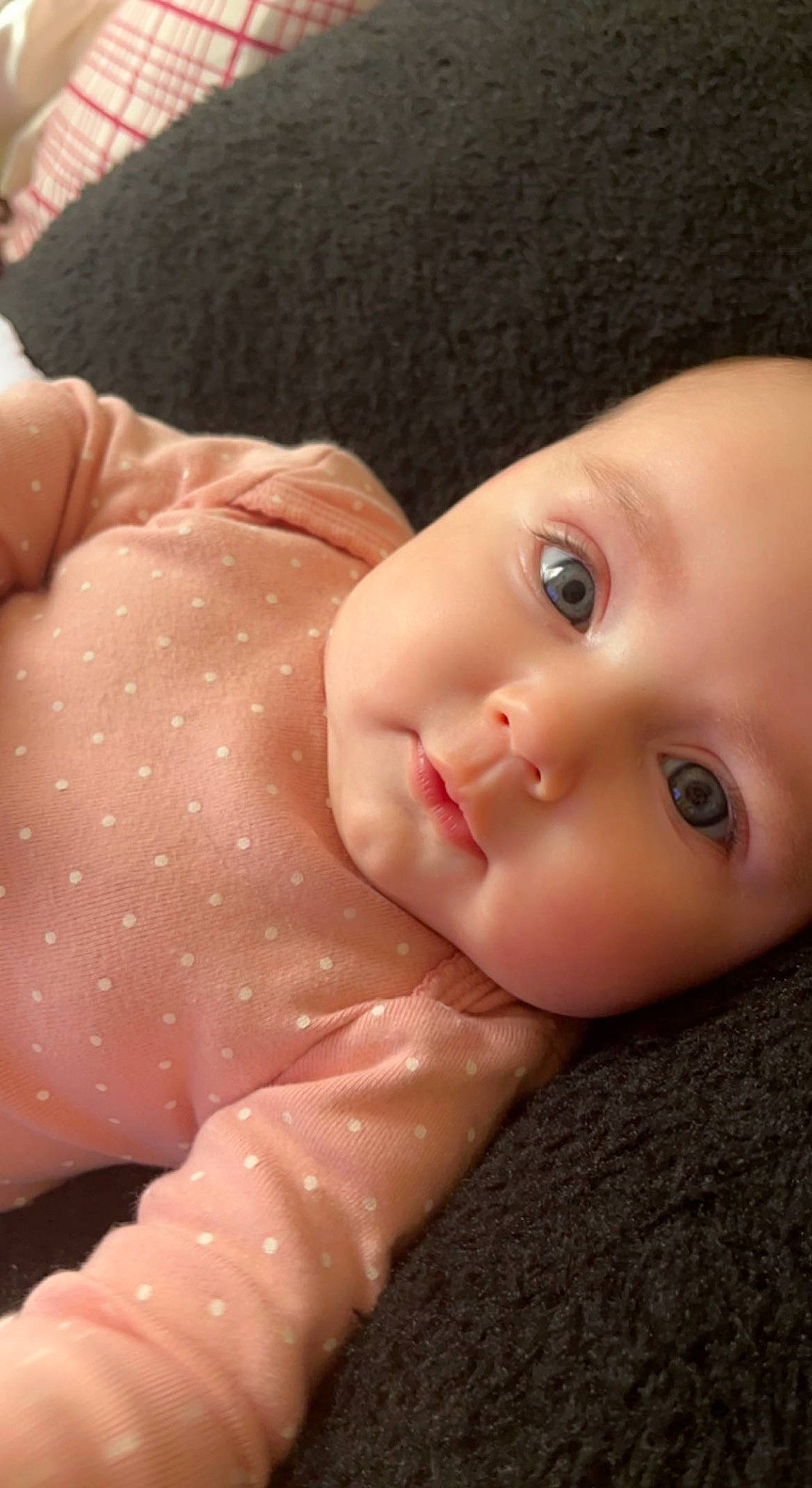 Karmen joined the competition — help win amazing prizes! baby, baby_toddler_clothing, cap, cheek, child, chin, eyebrow, eyelash, fur, headwear, iris, lip, no_expression, nose, pattern, person, portrait_photography, skin, sleeve, toddler