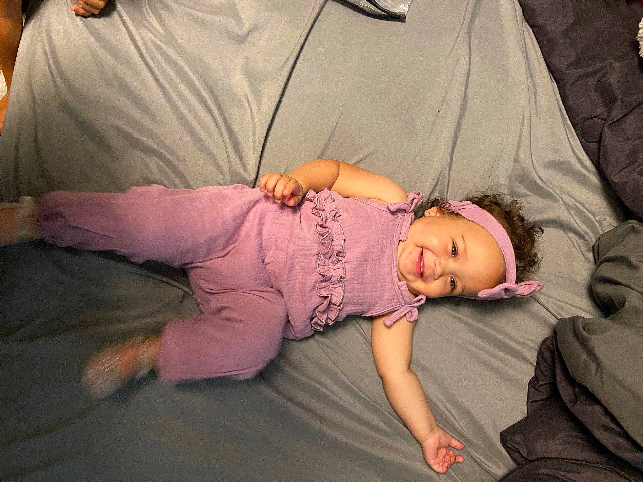 Kira joined the competition — help win amazing prizes! abdomen, baby, bed, child, comfort, elbow, event, finger, flash_photography, headwear, human_body, joint, joy, knee, mouth, person, sitting, skin, sleeve, t_shirt