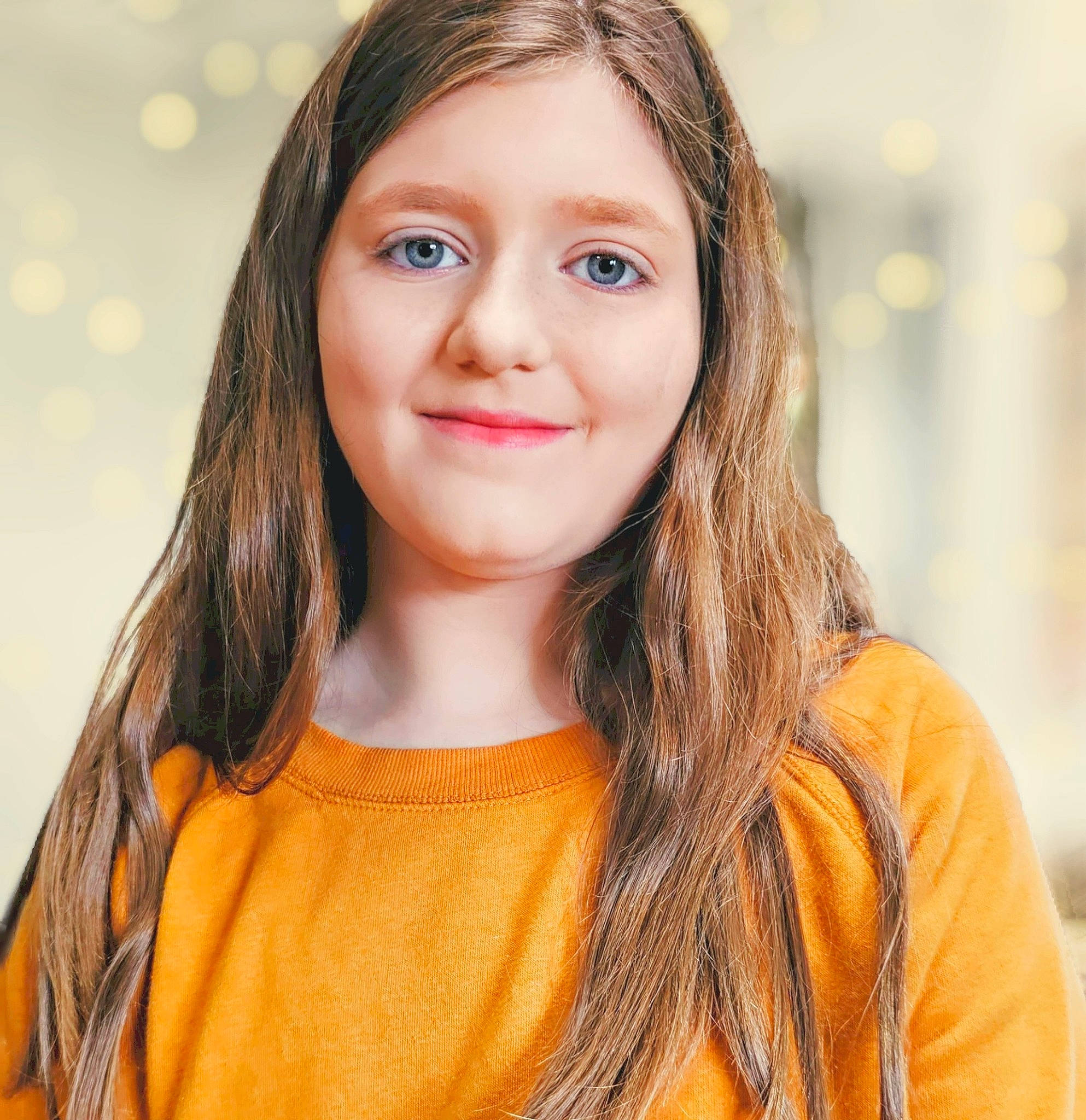 Madison joined the competition — help win amazing prizes! blond, brown_hair, eyebrow, eyelash, flash_photography, forehead, hair_coloring, happy, iris, jaw, joy, layered_hair, lip, long_hair, neck, orange, outerwear, peach, people_in_nature, person