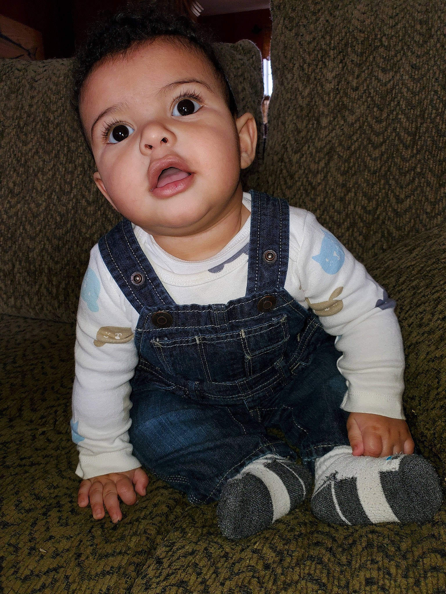 Mack joined the competition — help win amazing prizes! baby, baby_toddler_clothing, cheek, child, cool, leg, person, sitting, skin, smile, standing, toddler