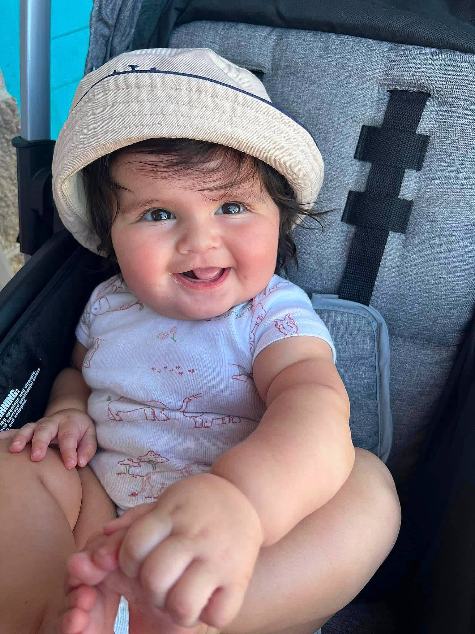 Camila joined the competition — help win amazing prizes! arm, azure, baby, baby_toddler_clothing, cap, cheek, chin, eye, gesture, hairstyle, hand, hat, headwear, iris, lip, person, photograph, skin, sleeve, smile