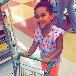 My'Leah joined the competition — help win amazing prizes! beauty, child, chin, fun, happy, human, joy, leisure, organ, people, person, photograph, public_space, shopping_cart, skin, smile, standing, summer, t_shirt, temple