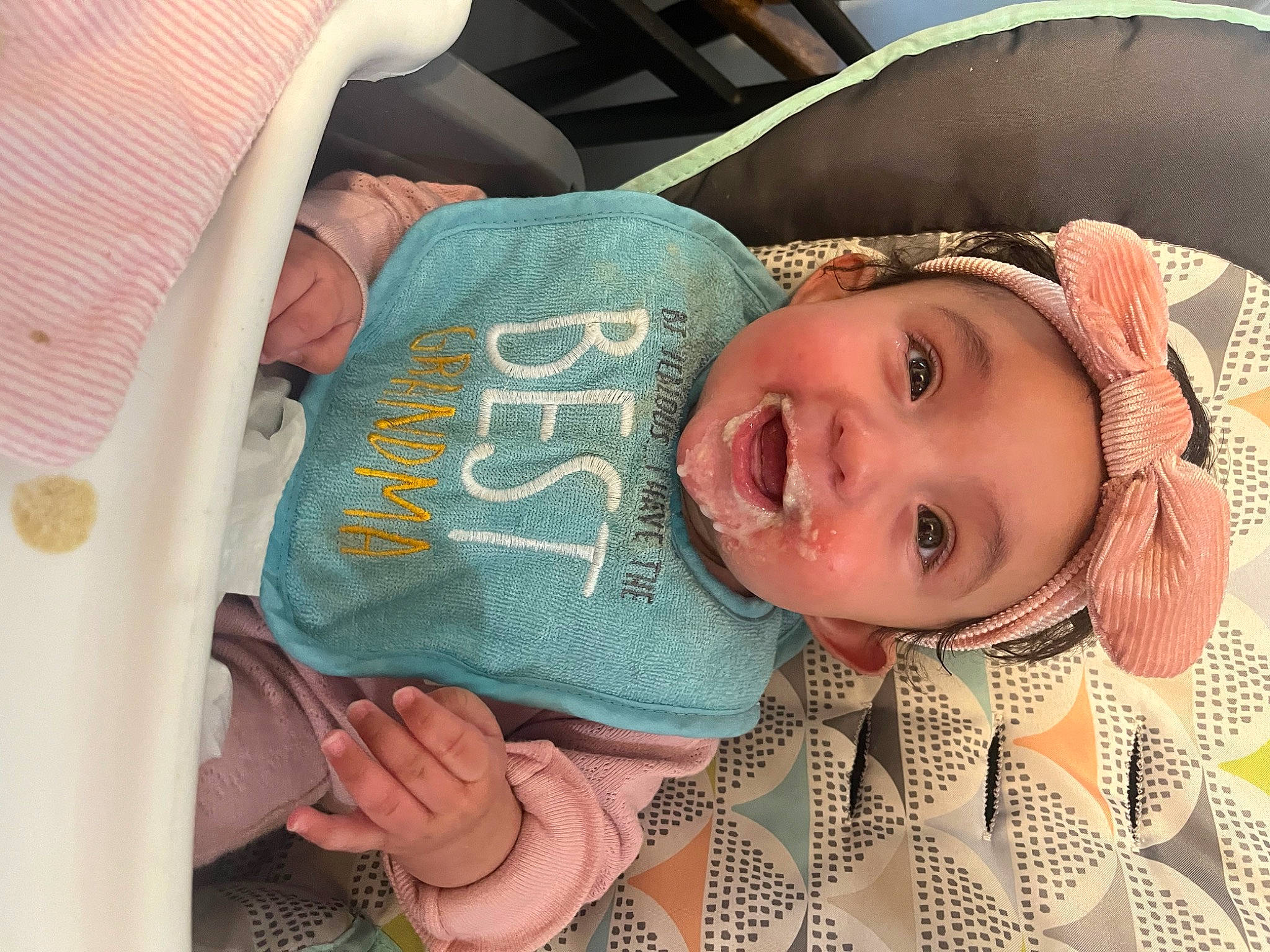 Juniper is registered to the contest to win money with this photo: baby, baby_toddler_clothing, cheek, chin, comfort, eyebrow, eyelash, finger, happy, headgear, headwear, human_body, iris, joy, lip, mouth, nose, person, skin, smile