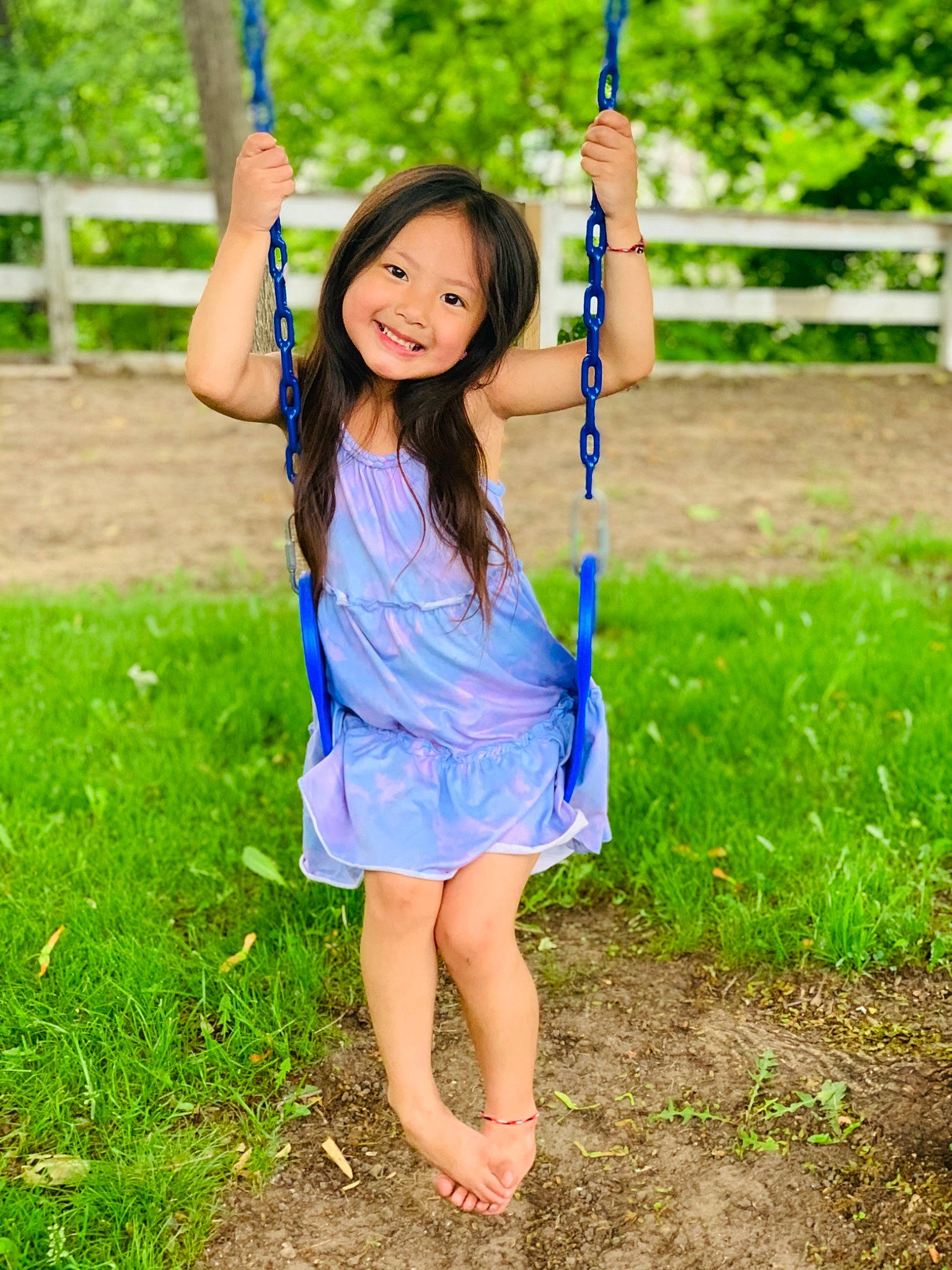 Vienna joined the competition — help win amazing prizes! electric_blue, facial_expression, fun, grass, grassland, green, hair, hand, happy, joy, leg, long_hair, nature, people_in_nature, person, plant, recreation, smile, standing, summer