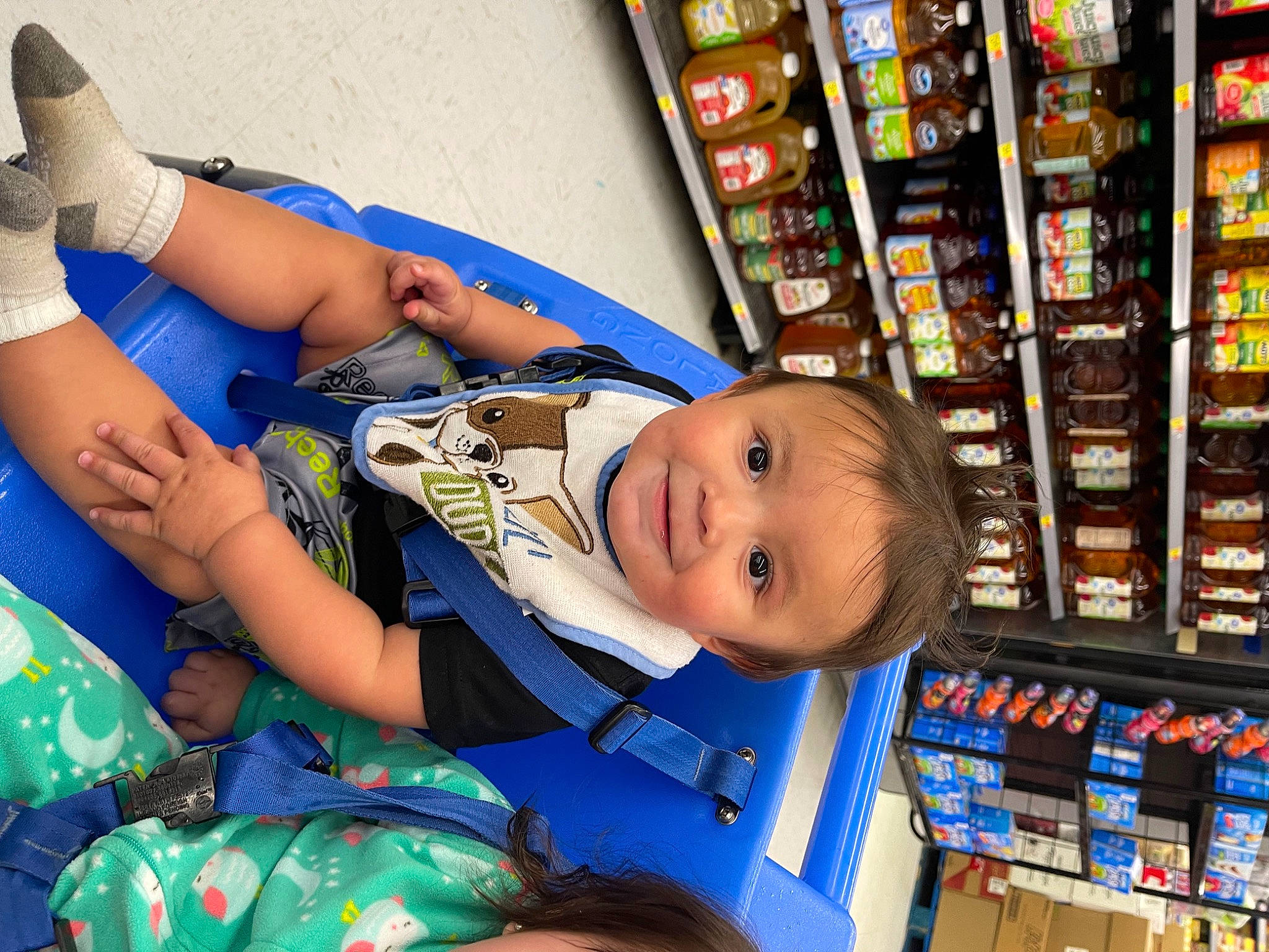 Julian is registered to the contest to win money with this photo: baby_toddler_clothing, beauty, child, convenience_store, customer, elbow, fun, happy, human_body, leisure, organ, person, product, publication, retail, shelf, shelving, smile, snapshot, thigh
