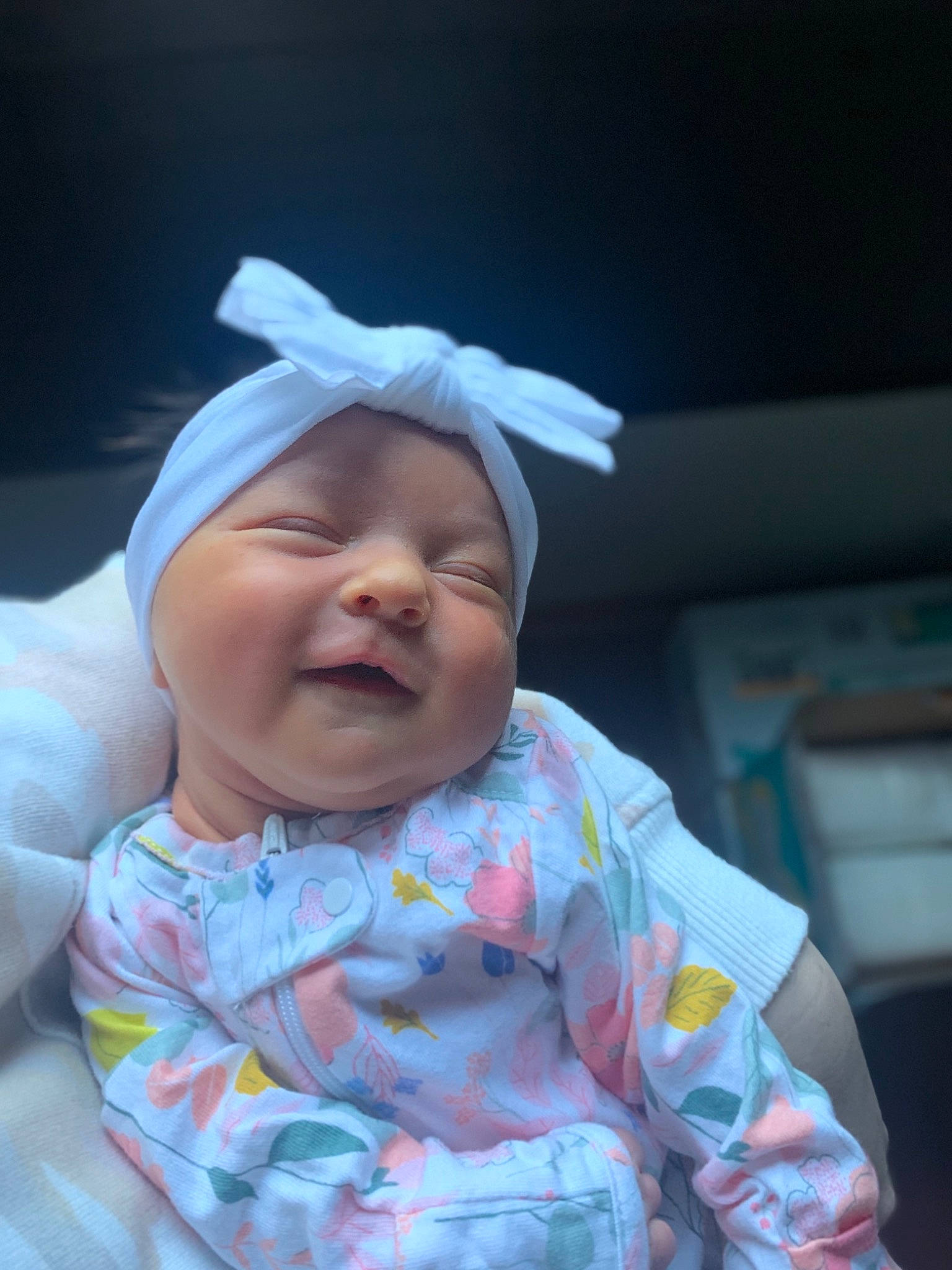Elsie joined the competition — help win amazing prizes! baby, baby_laughing, baby_products, baby_sleeping, baby_toddler_clothing, cap, cheek, child, comfort, fun, happy, headwear, laugh, linens, mouth, nose, person, room, skin, sleeve