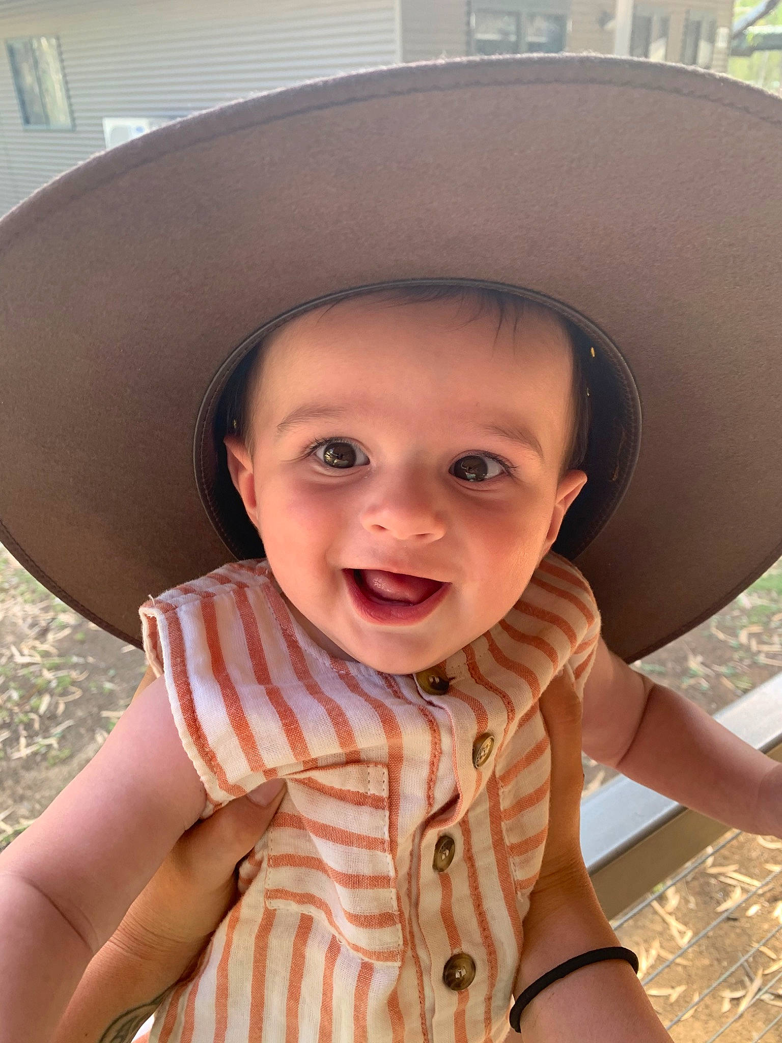 Henley joined the competition — help win amazing prizes! baby, child, fashion_accessory, hat, headgear, person, skin, smile, sun_hat, toddler