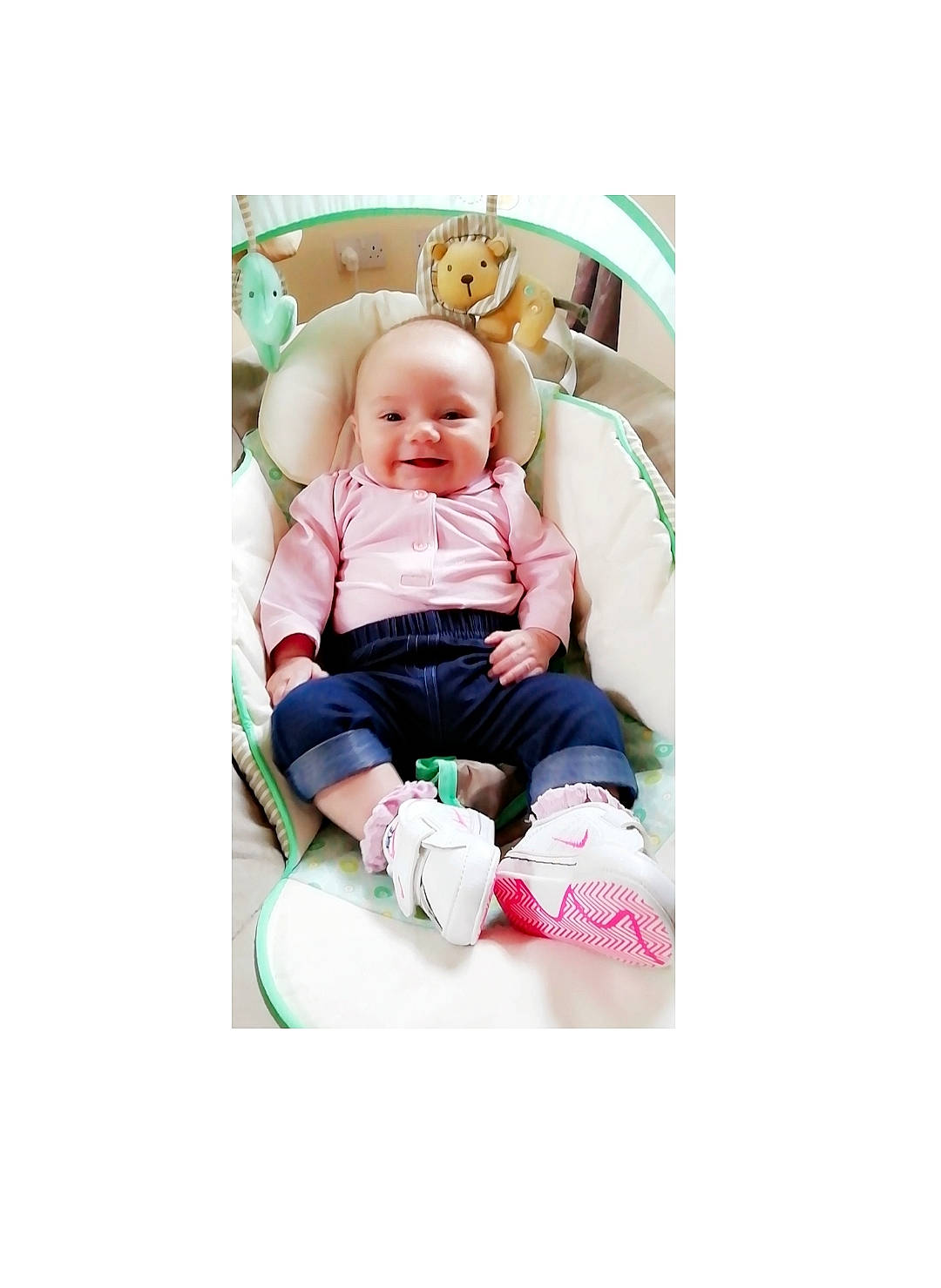 Evie-rose is registered to the contest to win money with this photo: baby, child, comfort, person, pink, product, toddler