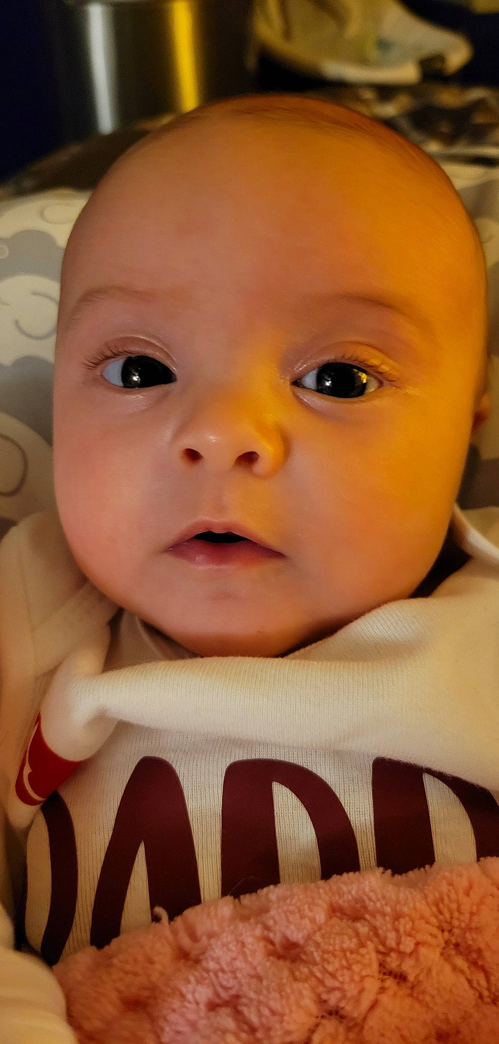 Eliana joined the competition — help win amazing prizes! baby, baby_toddler_clothing, cheek, child, chin, close_up, eyebrow, eyelash, facial_expression, happy, iris, lip, mouth, nail, nose, person, product, skin, smile, thumb