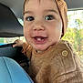 Isaiah Mendez joined the competition — help win amazing prizes! child, toddler, baby, smiling, face, eyes, hat, sweater, car_seat, button, clothing, indoors, portrait, happy, cute, closeup, person, seat, window, daylight