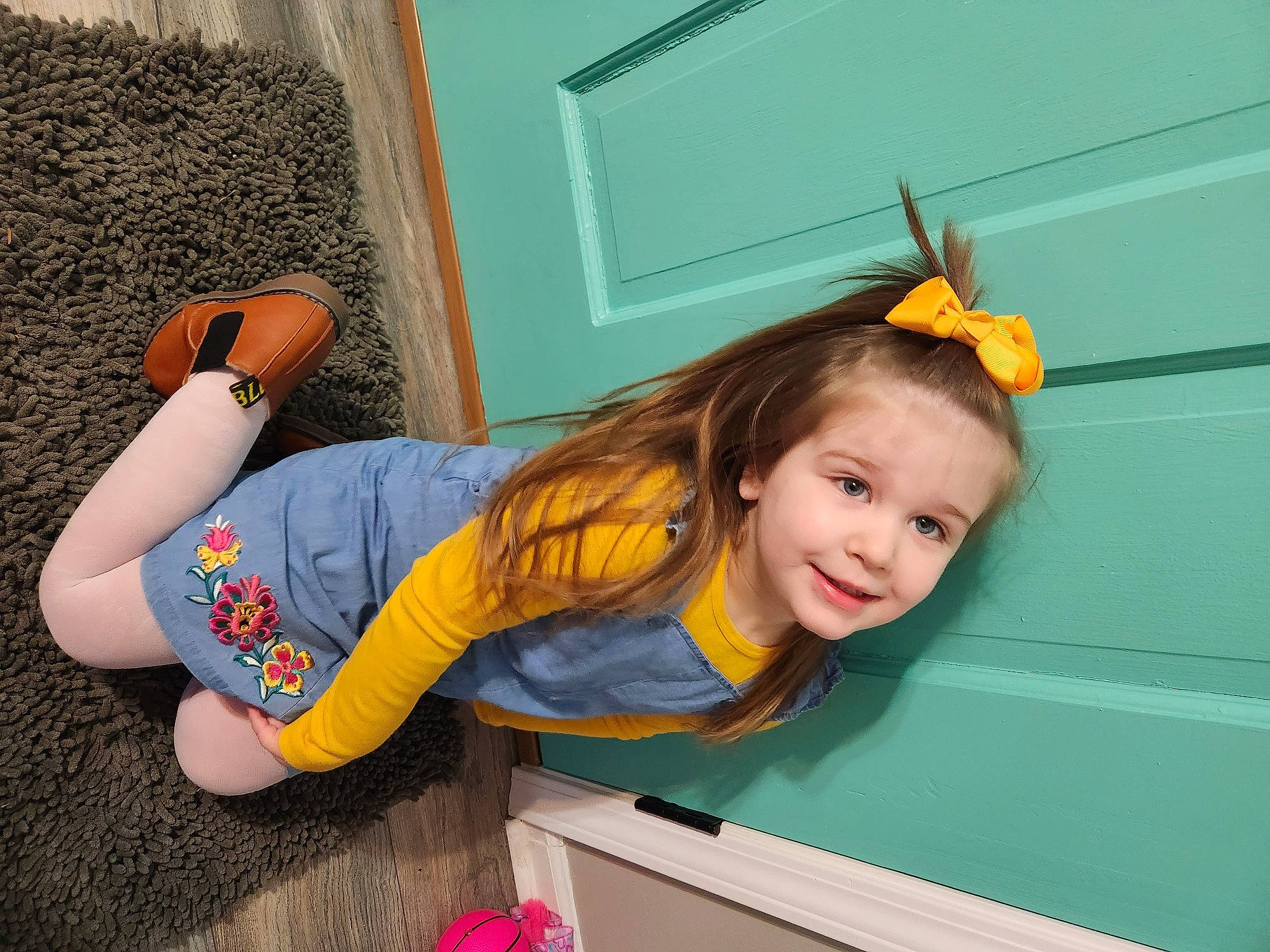 Tessa joined the competition — help win amazing prizes! brown_hair, denim, elbow, electric_blue, foot, fun, grass, happy, human_leg, joint, joy, knee, leisure, orange, person, shoulder, sitting, smile, t_shirt, thigh