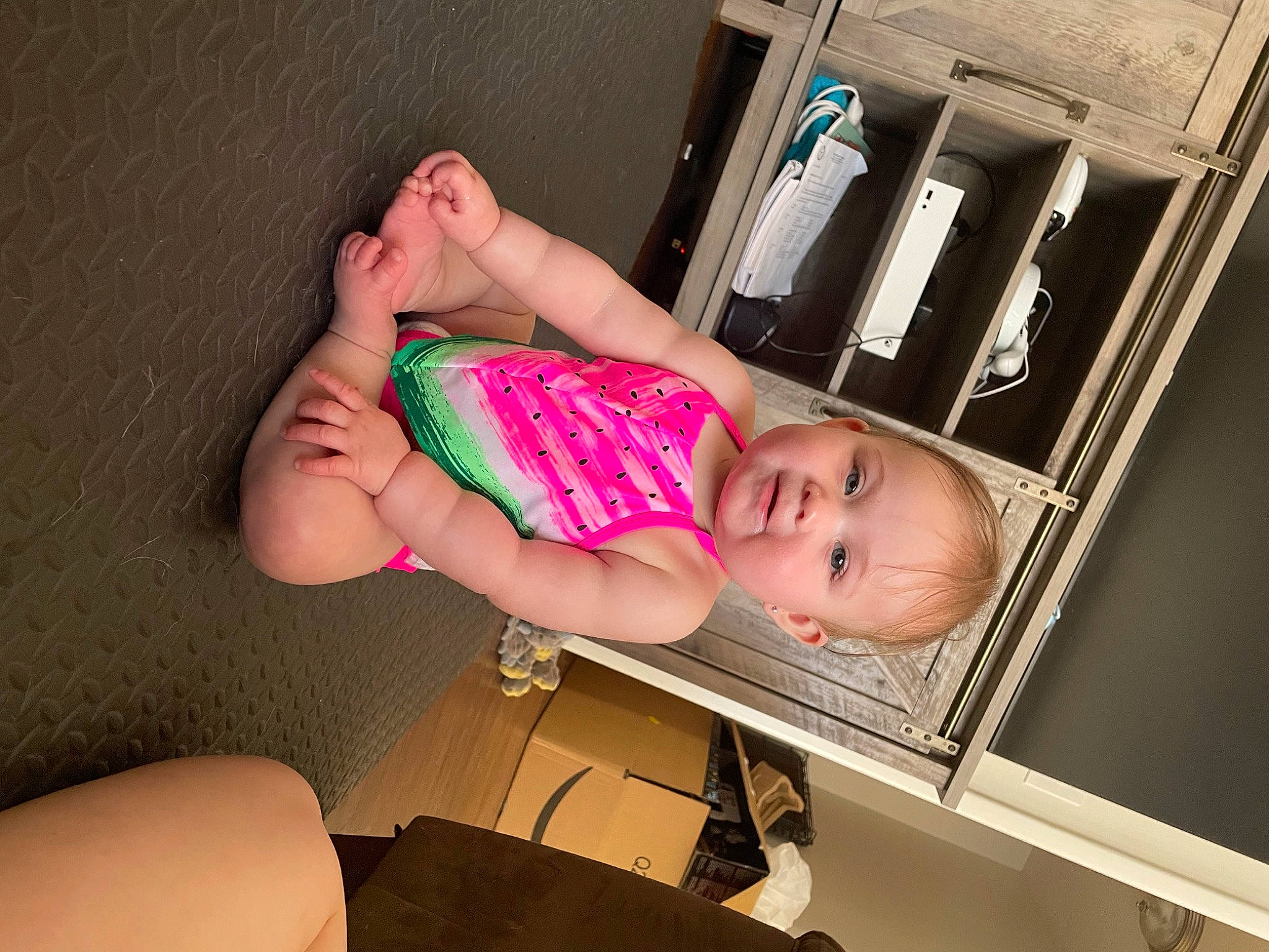 Kamila joined the competition — help win amazing prizes! abdomen, arm, baby, baby_products, baby_safety, baby_toddler_clothing, chest, child, comfort, elbow, eye, foot, glasses, human_leg, knee, person, room, shoulder, skin, thigh