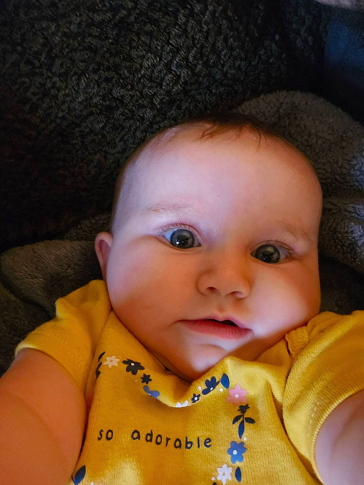 Zaveyah joined the competition — help win amazing prizes! baby, baby_toddler_clothing, cheek, chin, close_up, cool, eye, eyebrow, eyelash, happy, head, iris, lip, mouth, nose, outerwear, person, skin, sleeve, textile