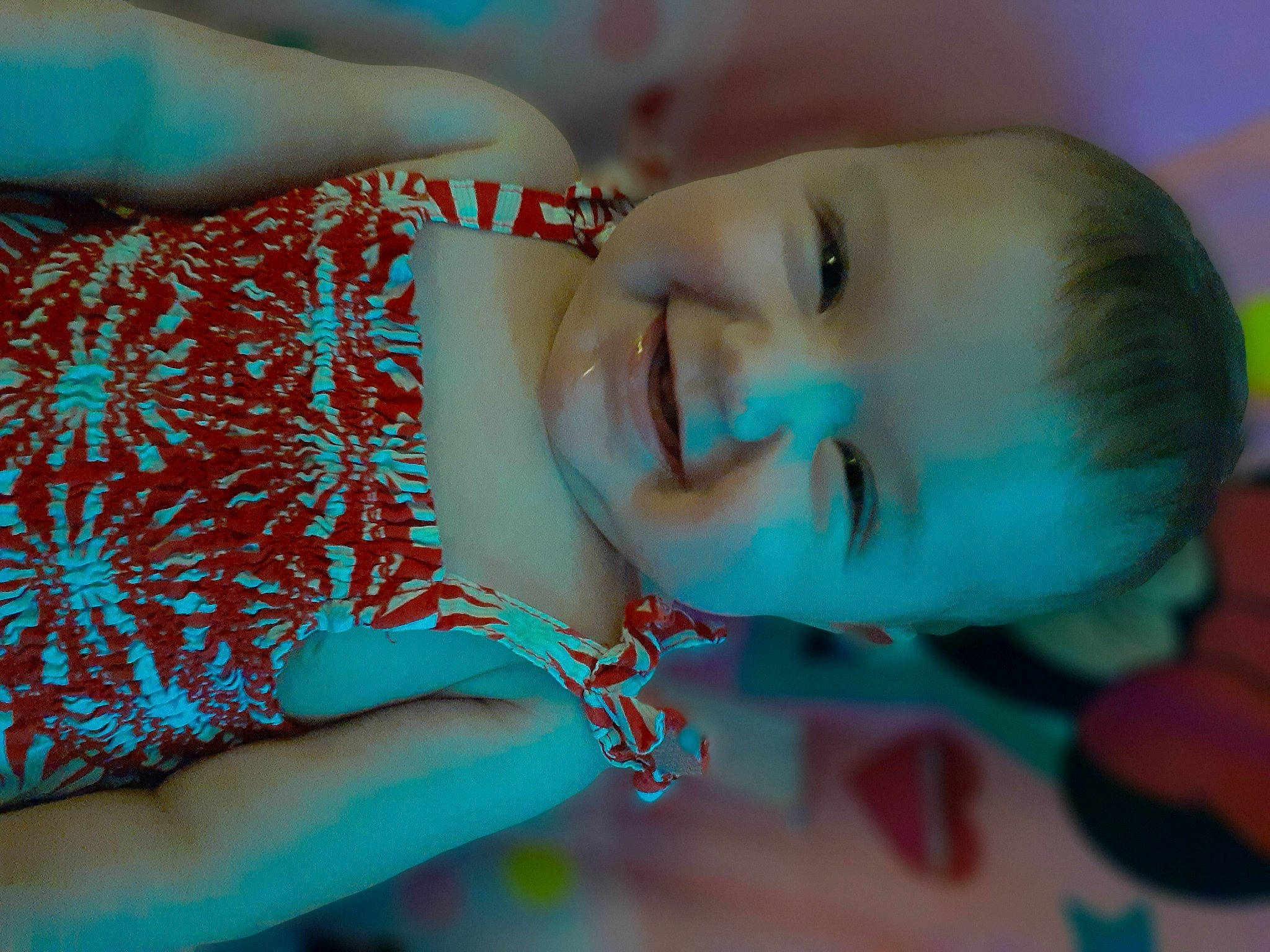 Laura is registered to the contest to win money with this photo: aqua, azure, black_hair, child, dress, electric_blue, eyelash, face, facial_expression, flash_photography, fun, happy, human_body, iris, joy, lip, neck, person, skin, smile