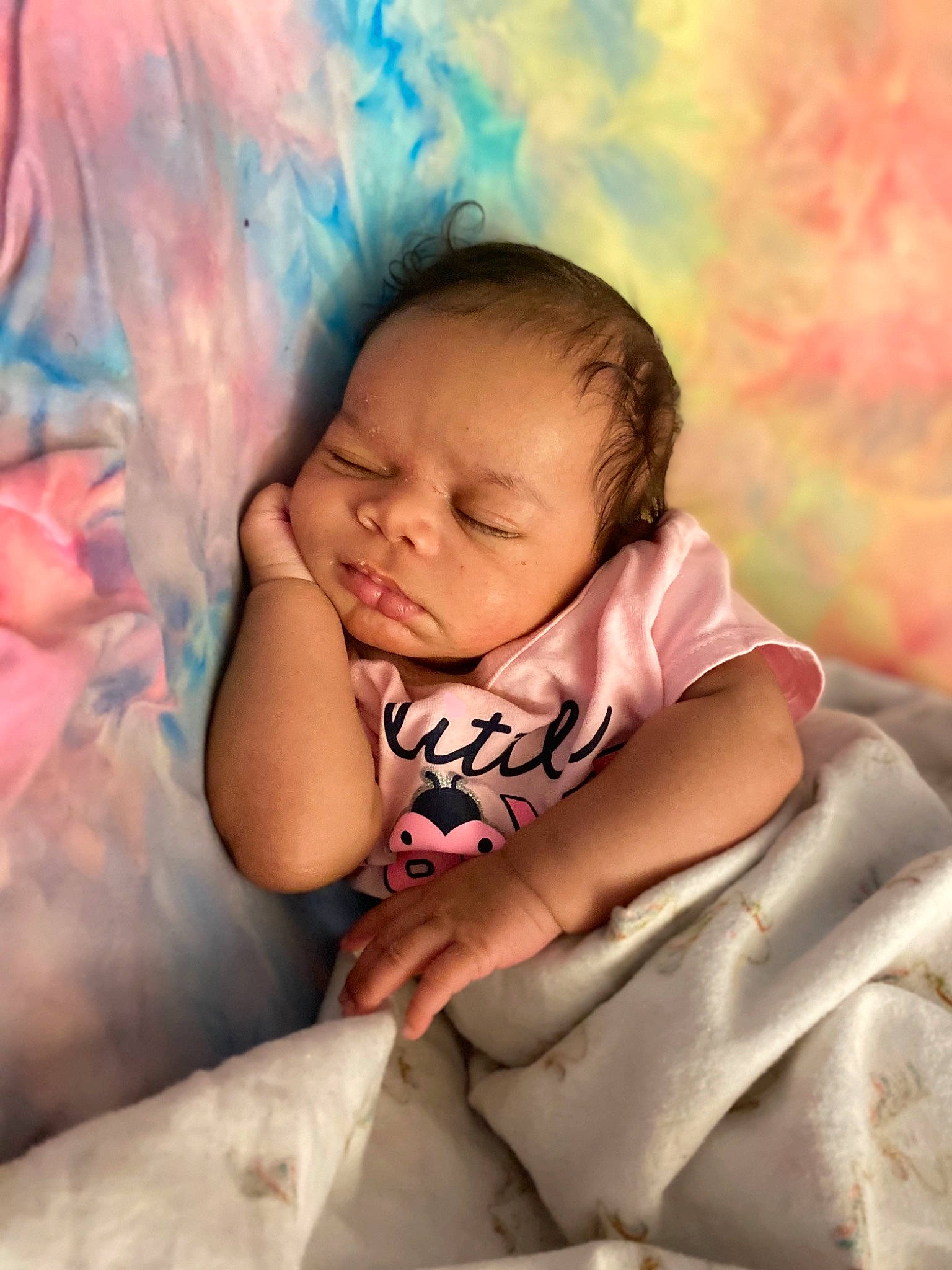 Jakyrah is registered to the contest to win money with this photo: baby, baby_toddler_clothing, cheek, comfort, dress, eye, facial_expression, flash_photography, happy, head, human, iris, lip, mouth, nose, person, pink, skin, smile, textile