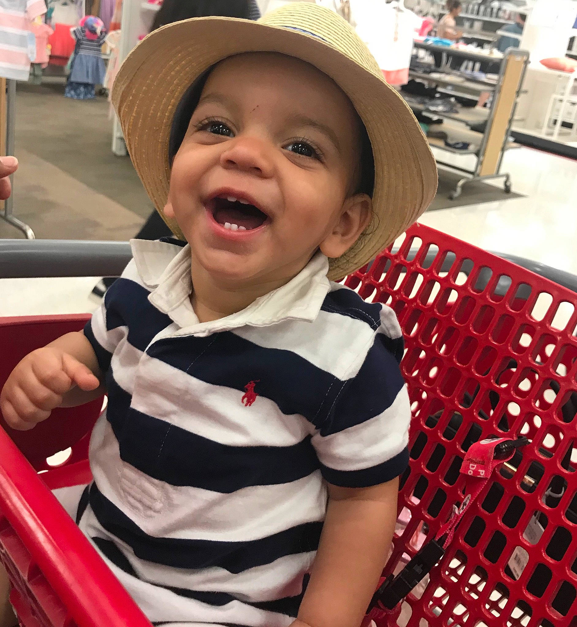 Zaccai joined the competition — help win amazing prizes! baby, baby_products, child, cool, facial_expression, fashion_accessory, happy, hat, headgear, laugh, person, play, product, skin, smile, sun_hat, t_shirt, toddler, tourism, vacation