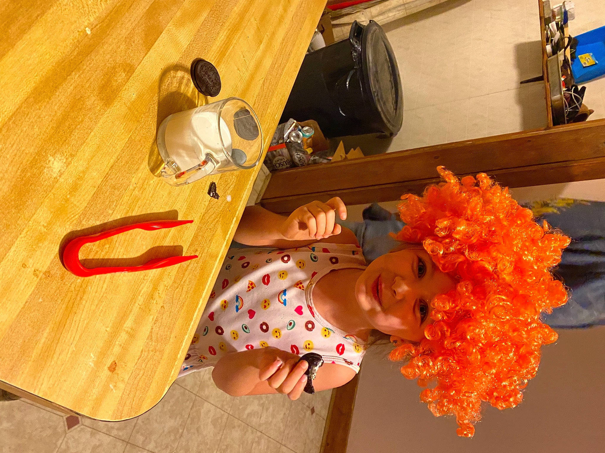 Graclyn is registered to the contest to win money with this photo: baby, baby_toddler_clothing, backpack, bag, child, flooring, fun, happy, hardwood, headwear, joy, luggage_and_bags, orange, peach, person, plywood, room, sandal, smile, toddler