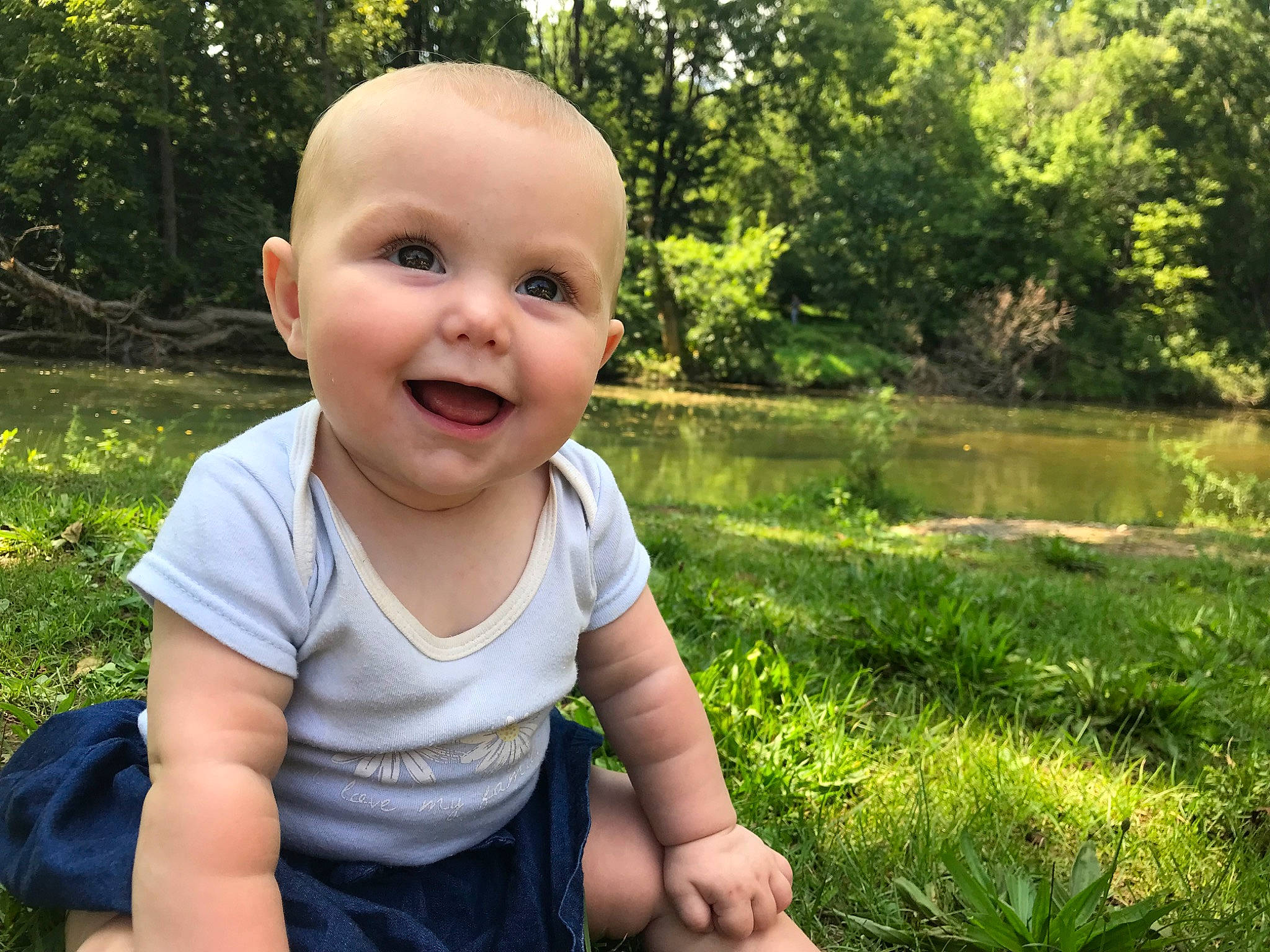 Olivia joined the competition — help win amazing prizes! baby, baby_laughing, baby_toddler_clothing, eye, fun, grass, grass_family, happy, iris, joy, lawn, leisure, meadow, nose, people_in_nature, person, plant, smile, summer, sunlight