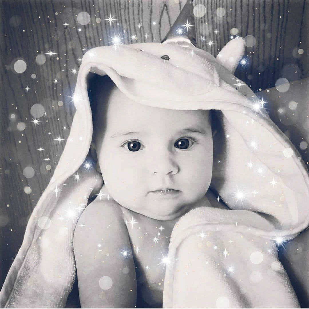 Mazikeen joined the competition — help win amazing prizes! black_and_white, child, eye, girl, infant, person, smile, toddler, white