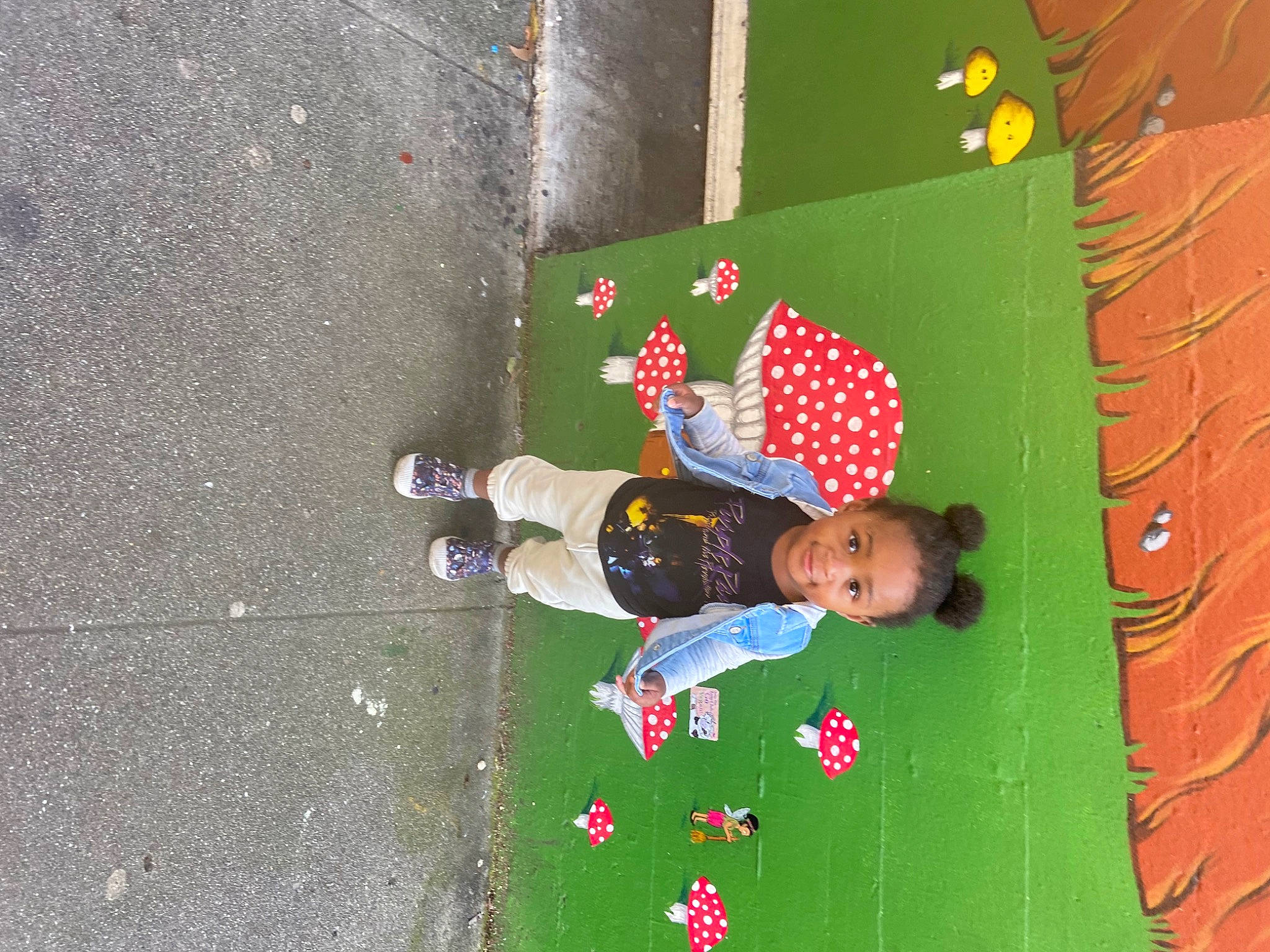 Ava joined the competition — help win amazing prizes! asphalt, ball, child, competition_event, concrete, flooring, flower, fun, grass, leisure, pattern, person, plant, play, recreation, road_surface, smile, toddler, tree