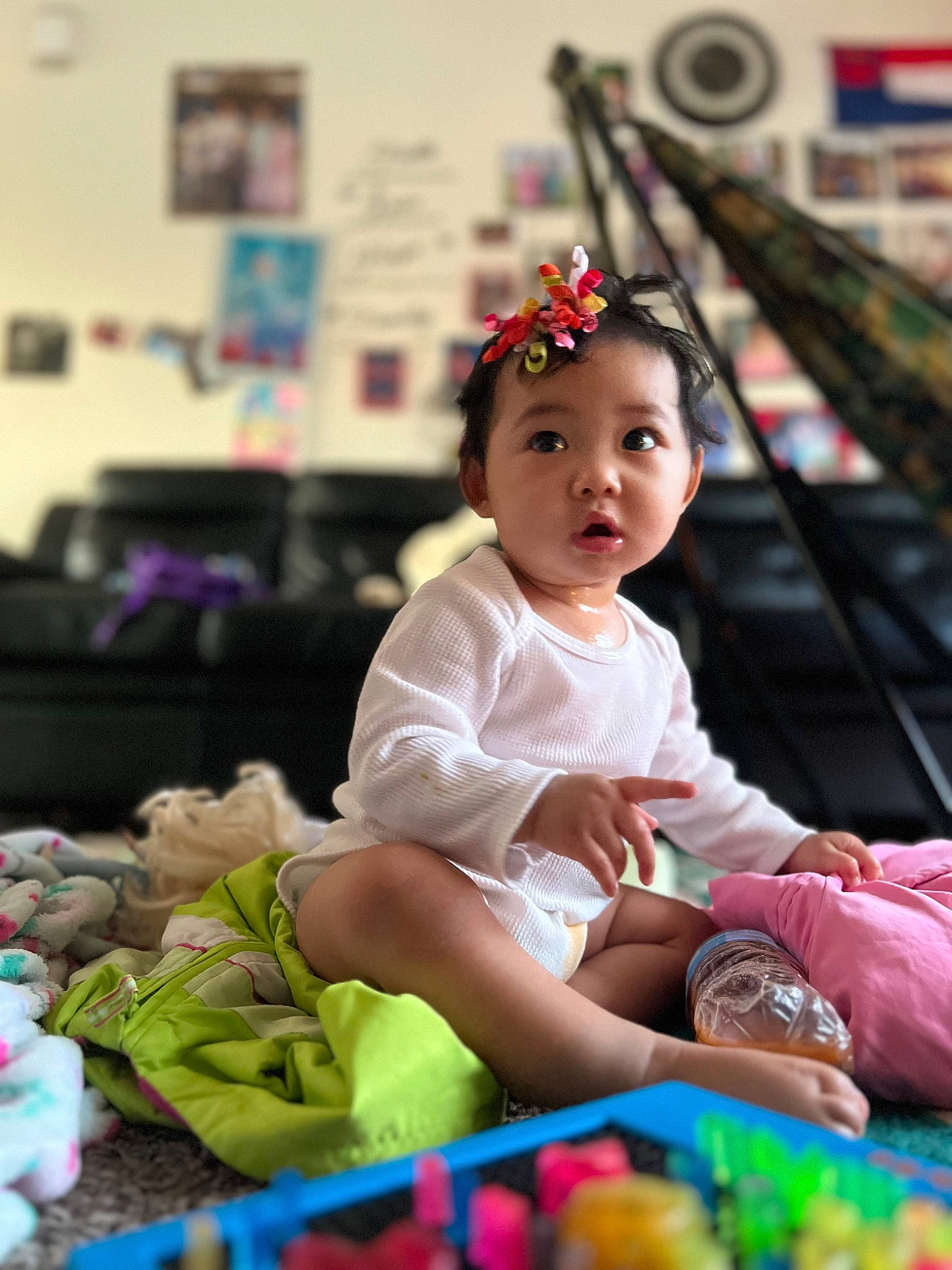 Dorothy is registered to the contest to win money with this photo: baby, baby_toddler_clothing, child, event, fun, grass, happy, leisure, party, person, photograph, play, portrait_photography, recreation, room, sitting, snapshot, surprise, sweetness, toddler