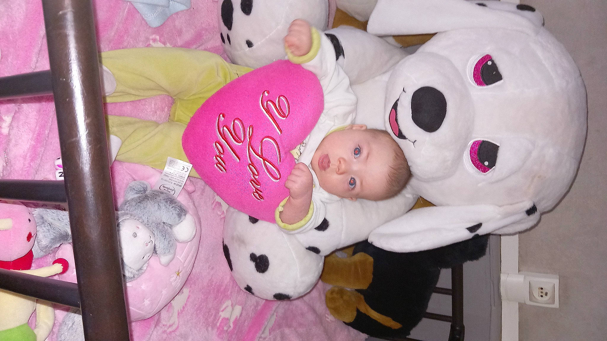 Lyna participe au concours pour gagner de l'argent avec cette photo : baby, baby_products, baby_safety, baby_toddler_clothing, baby_toys, cheek, child, face, head, mammal, person, pink, plush, product, room, stuffed_toy, teddy_bear, textile, toddler, toy