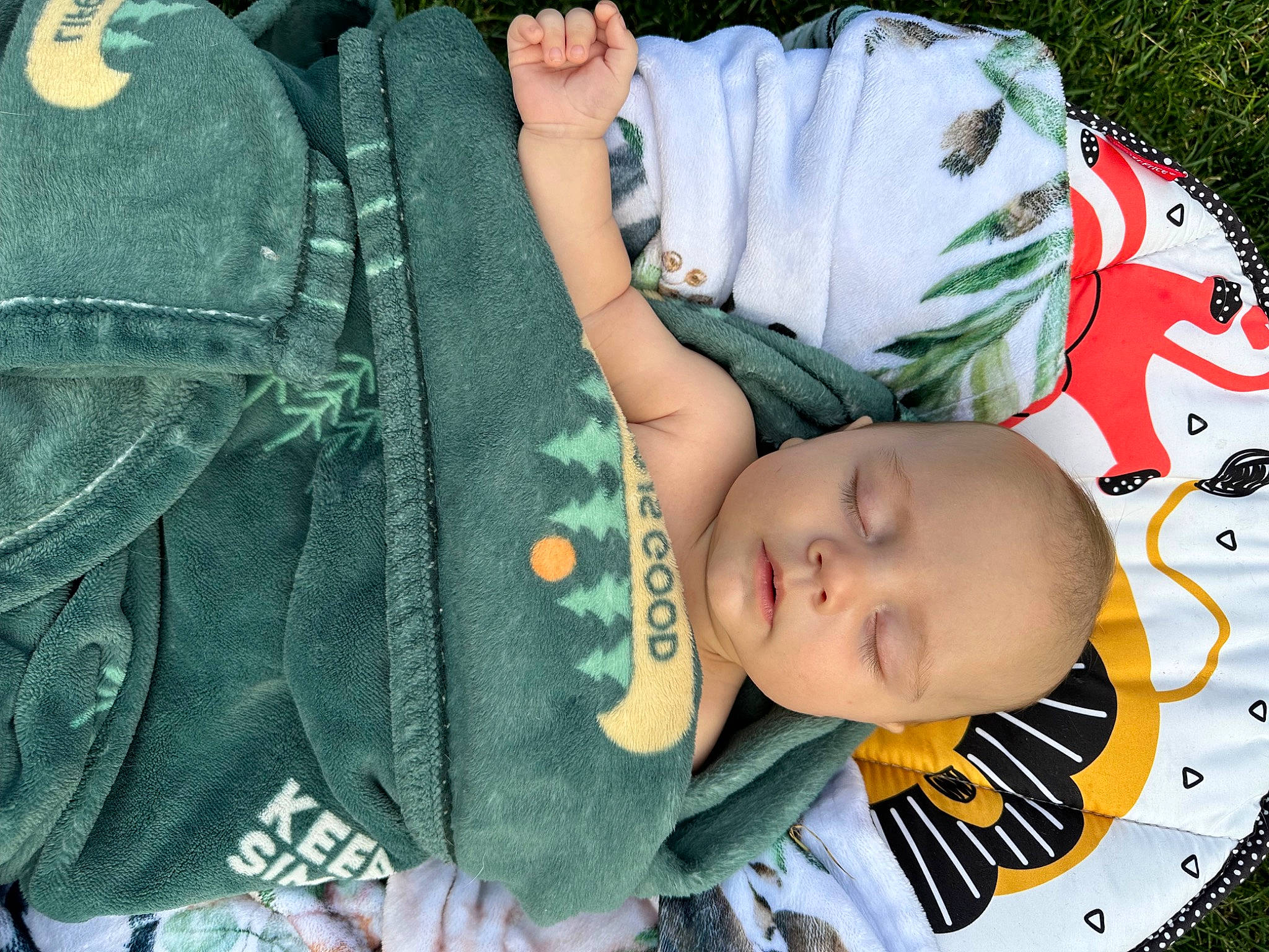 Lennox is registered to the contest to win money with this photo: baby, baby_carriage, baby_products, baby_sleeping, baby_toddler_clothing, button, cheek, child, comfort, fashion_accessory, grass, linens, pattern, person, pocket, sitting, sleeve, textile, toddler, wool