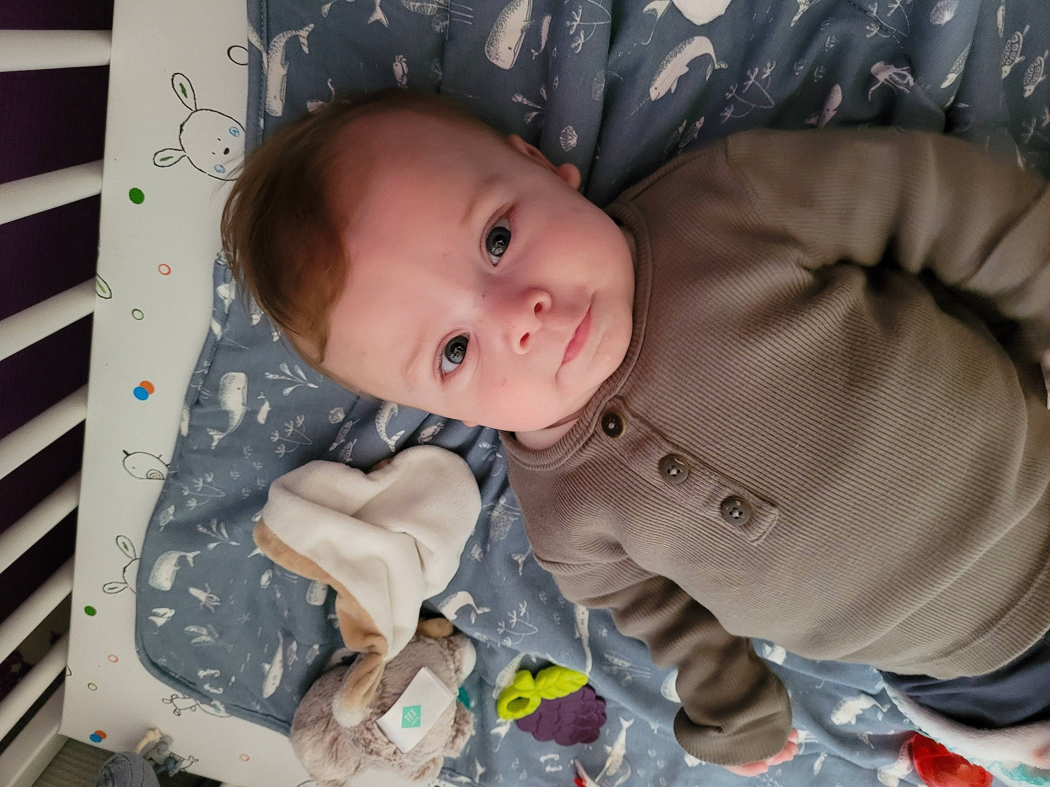 Wayden a rejoint le concours — aidez-le/la à gagner de superbes lots ! baby, baby_products, baby_toddler_clothing, cheek, child, comfort, iris, linens, nose, pattern, person, room, sitting, skin, sleeve, toddler, wood