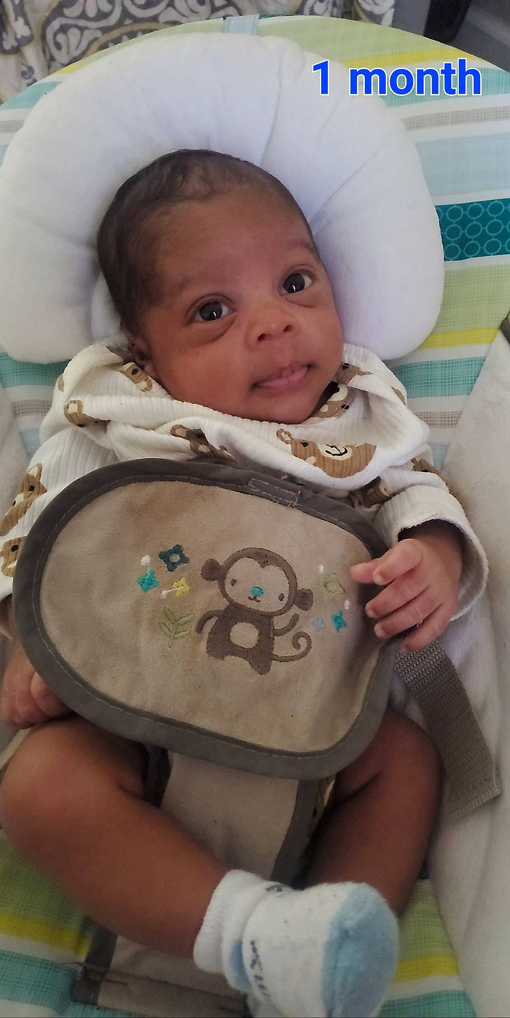 Ricardo is registered to the contest to win money with this photo: baby, baby_products, baby_safety, baby_toddler_clothing, cheek, child, comfort, eye, finger, happy, linens, mouth, person, sitting, skin, sleeve, smile, textile, thumb, toddler