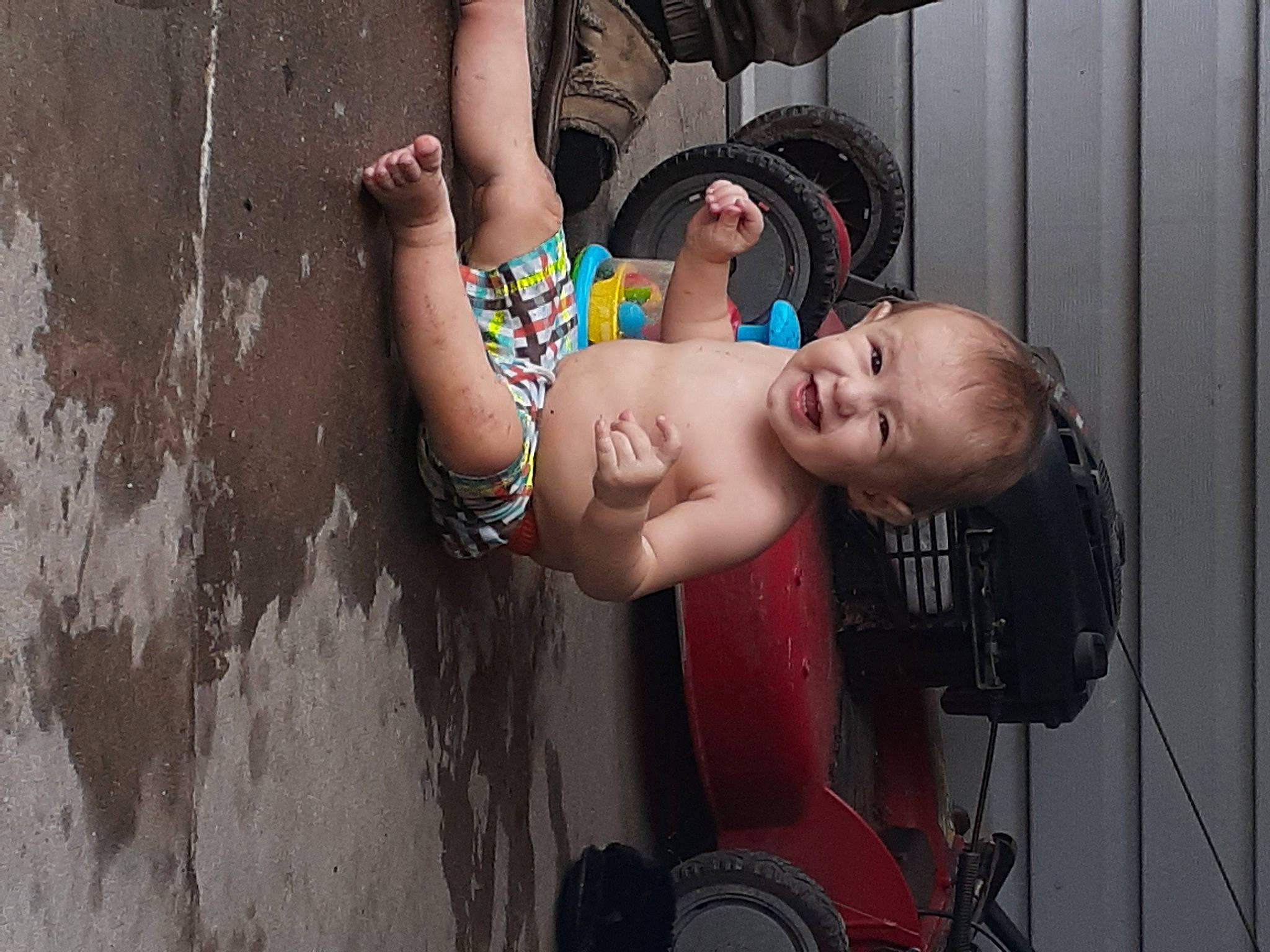 Uriah joined the competition — help win amazing prizes! arm, barechested, child, fun, muscle, person