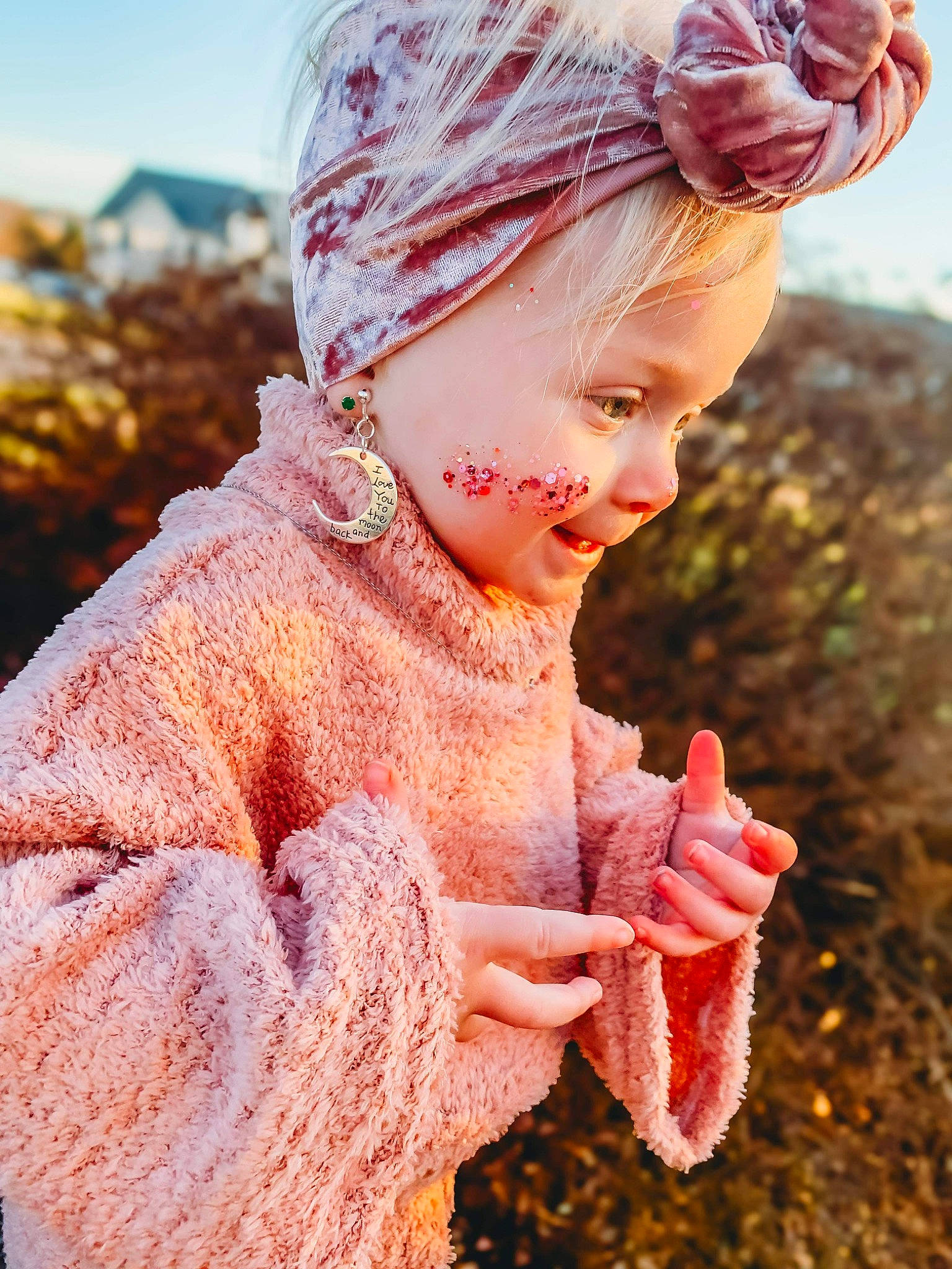 Aura joined the competition — help win amazing prizes! brown_hair, child, fashion_accessory, fawn, fun, fur, grass, happy, headpiece, jewellery, pattern, peach, people_in_nature, person, photograph, pink, portrait_photography, toddler, tradition, wool