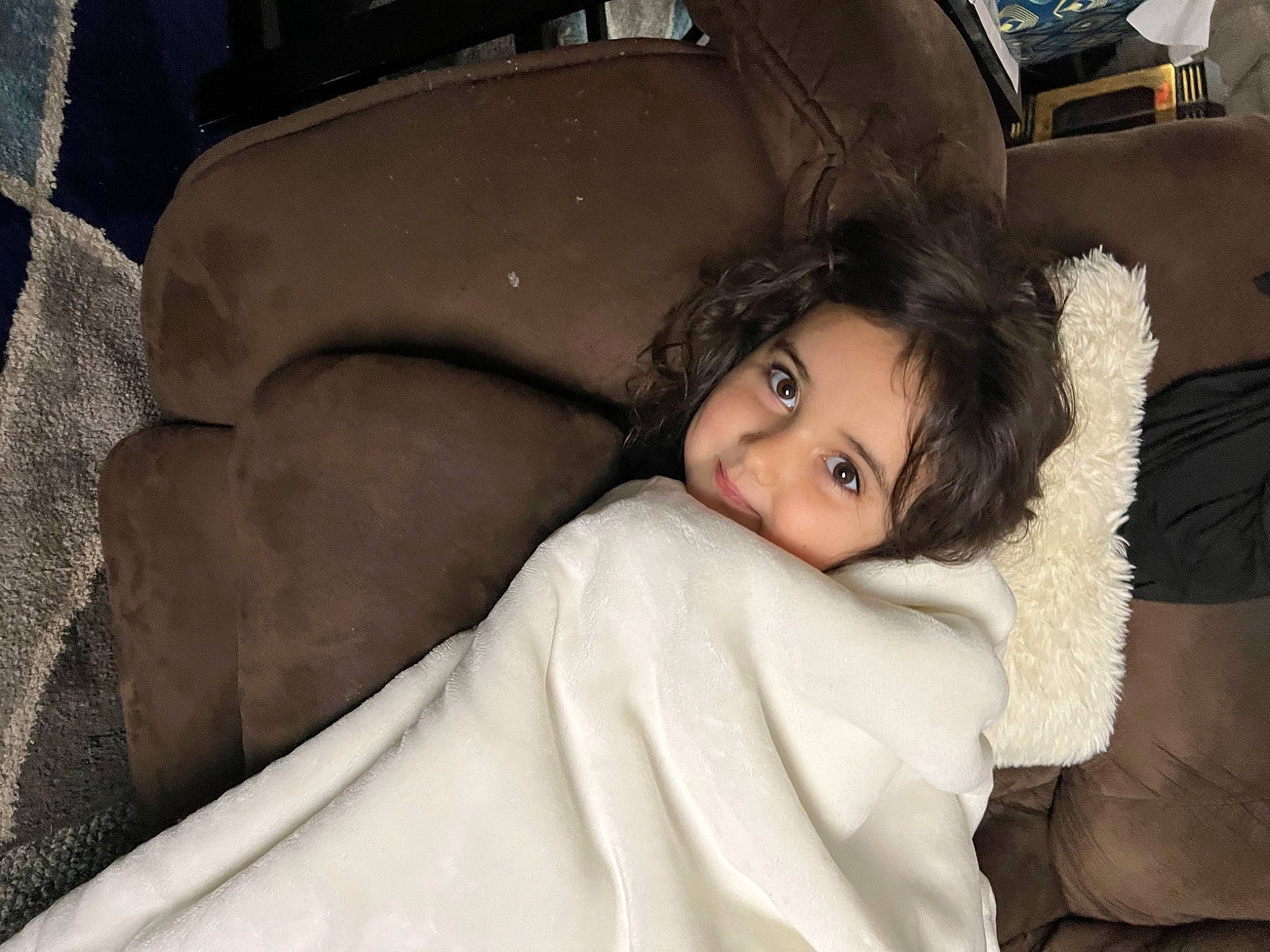 Sophia joined the competition — help win amazing prizes! automotive_design, cheek, child, comfort, dress, eye, eyebrow, facial_expression, flash_photography, formal_wear, fun, fur, hairstyle, iris, joy, linens, long_hair, person, sitting, smile