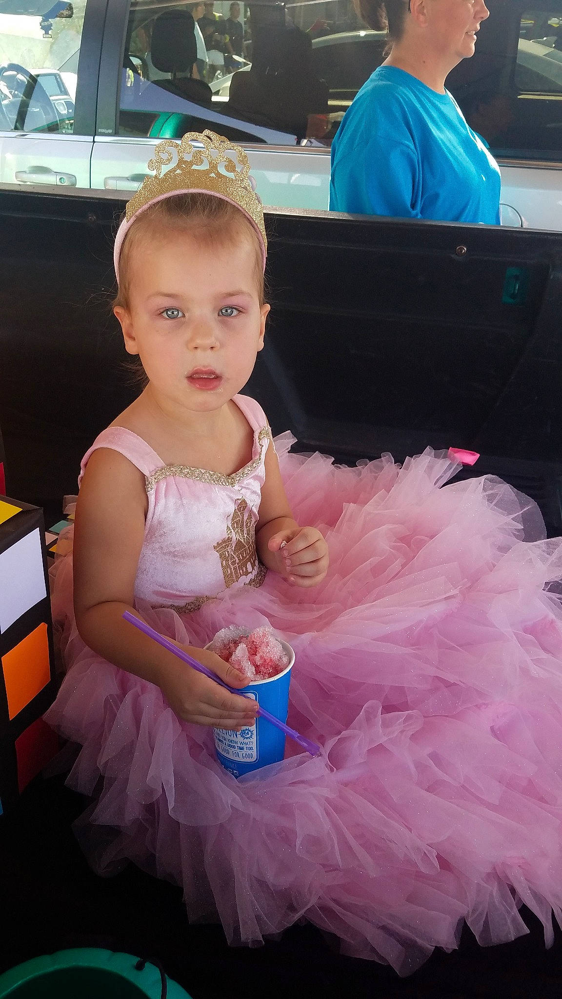 Abigal is registered to the contest to win money with this photo: ballet_tutu, child, clothing, costume, dress, fun, person, pink, toddler