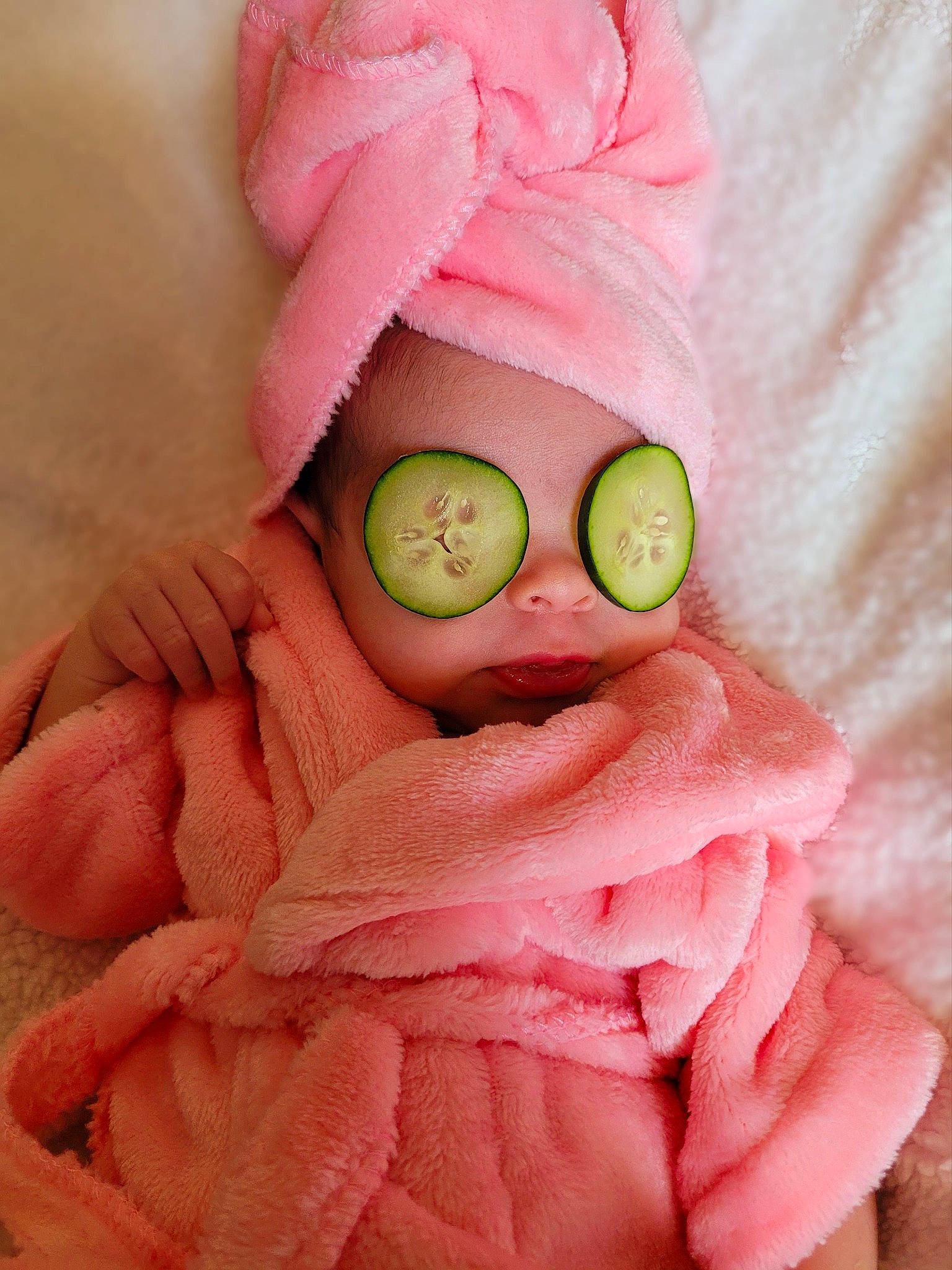 Alayna joined the competition — help win amazing prizes! arm, baby, baby_toddler_clothing, comfort, fashion_accessory, finger, gesture, hand, linens, magenta, nail, peach, person, petal, pink, red, skin, sleeve, textile, thumb