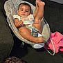 Adaline joined the competition — help win amazing prizes! baby, infant, baby_seat, couch, sofa, blanket, clothing, foot, leg, face, person, indoor, child, relaxing, comfortable, curious, seatbelt, fabric, home, cute