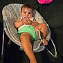 Adaline joined the competition — help win amazing prizes! baby, infant, child, baby_rocker, sofa, couch, green_diaper_cover, sleeveless_top, pink_cloth, clothing, indoor, furniture, baby_seat, hands, feet, face, cute, curious, relaxing, home